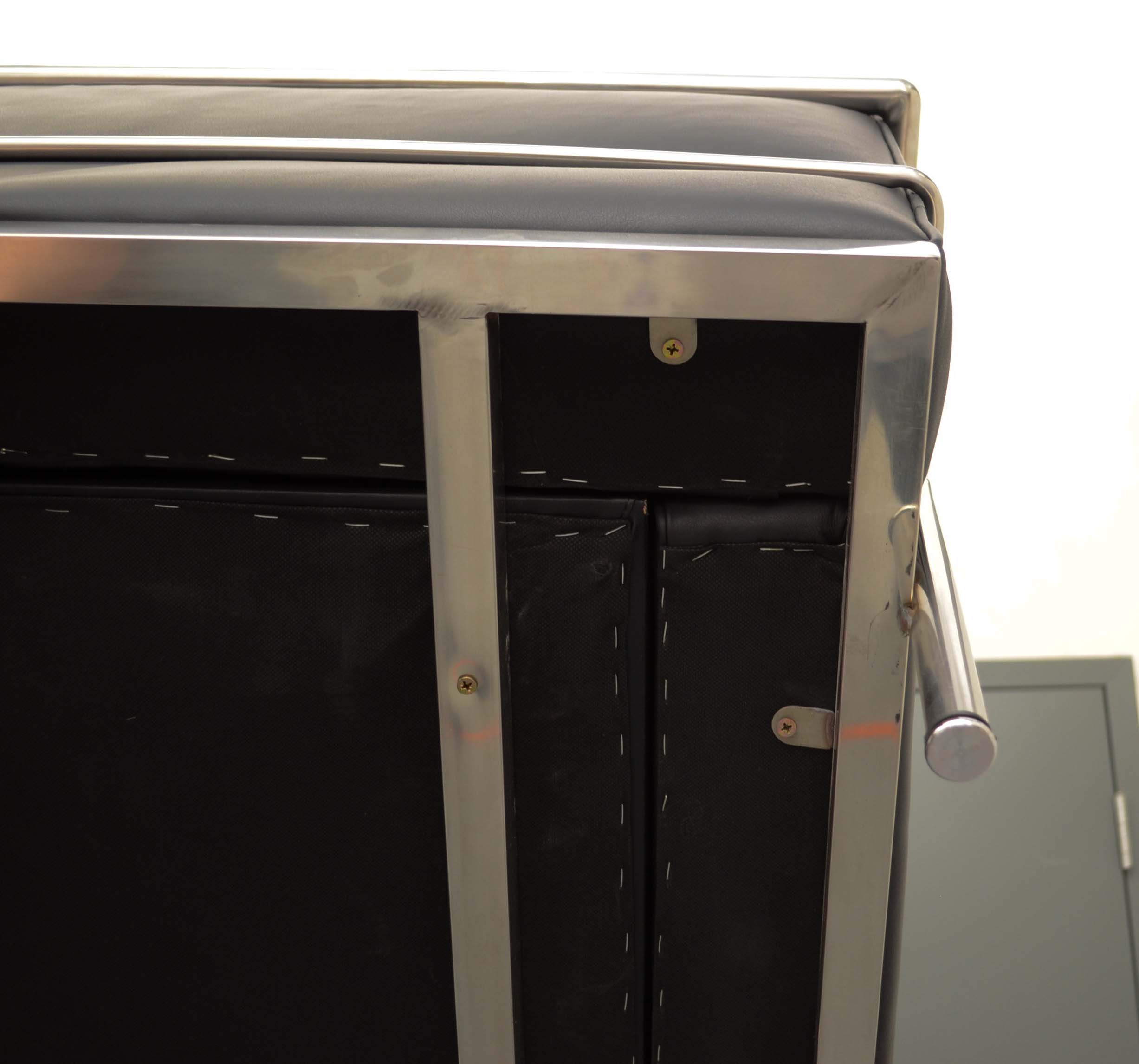 Mid Century Modern Style Leather Sofa After Le Corbusier "LC3"