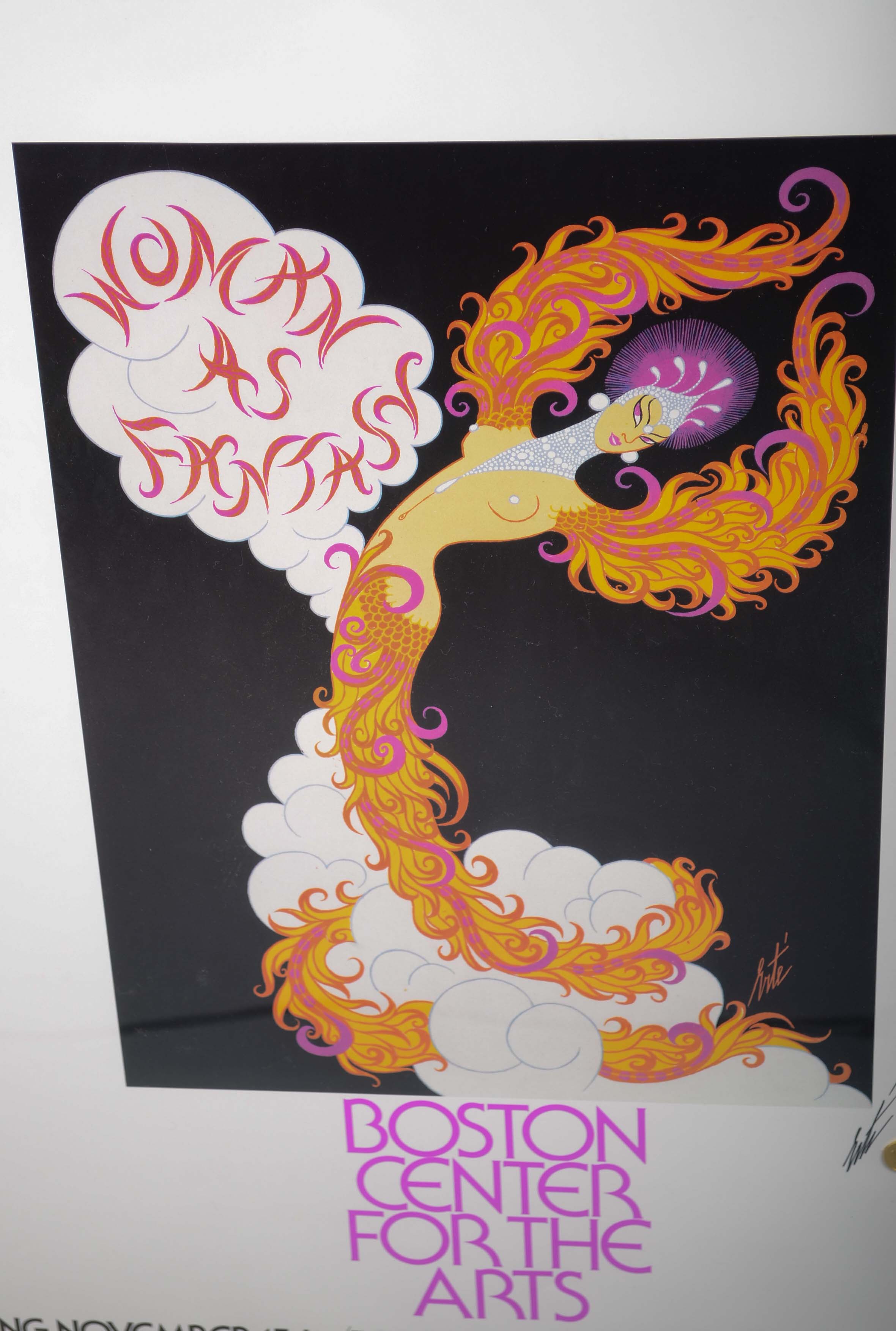 Boston Center for the Arts Exhibition Poster Signed by Erte