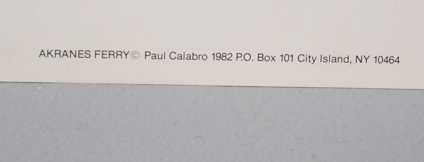 Paul Calabro Offset Lithographic Print for Polizzi Galleries