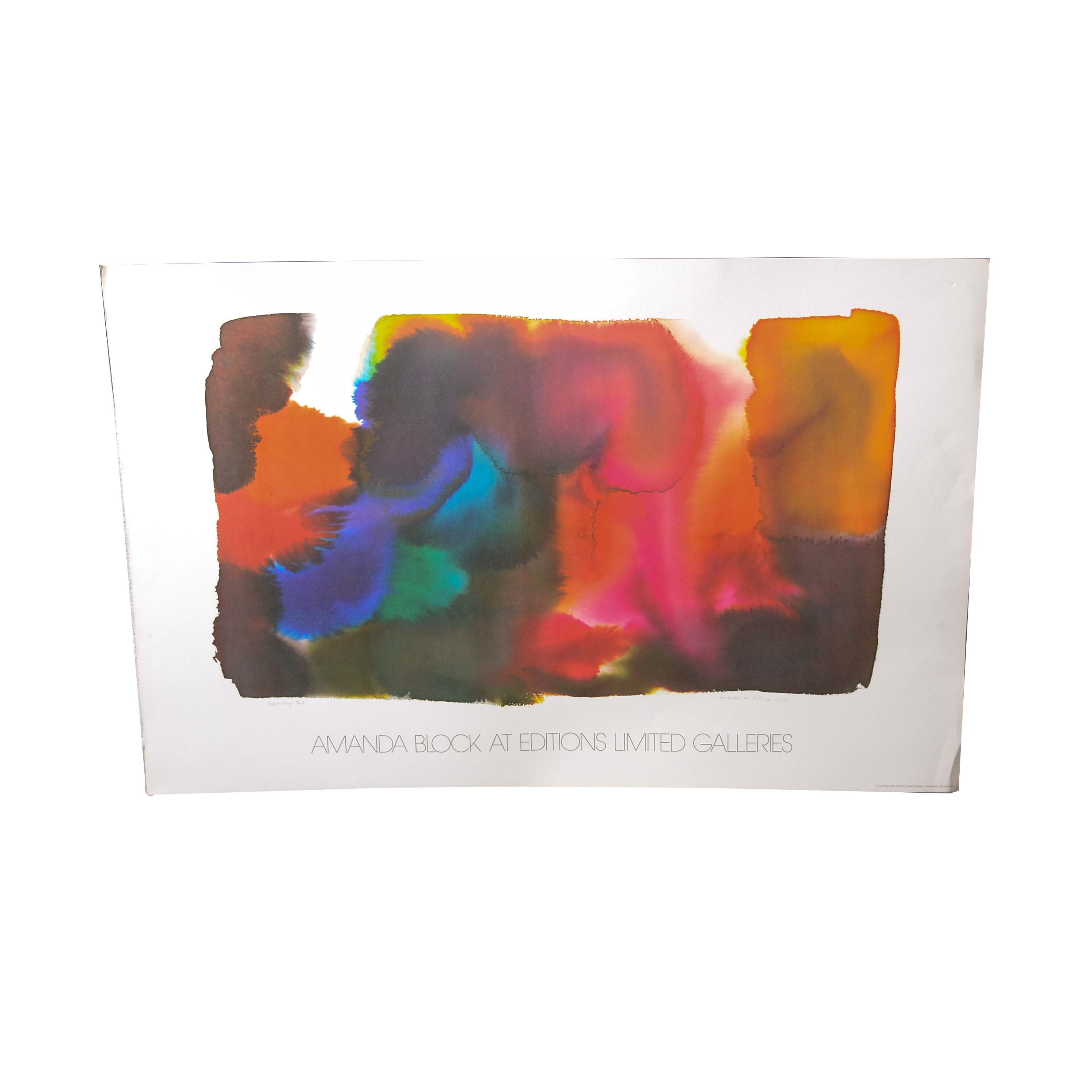 Amanda Block Offset Lithographic Print "Expanding Red"