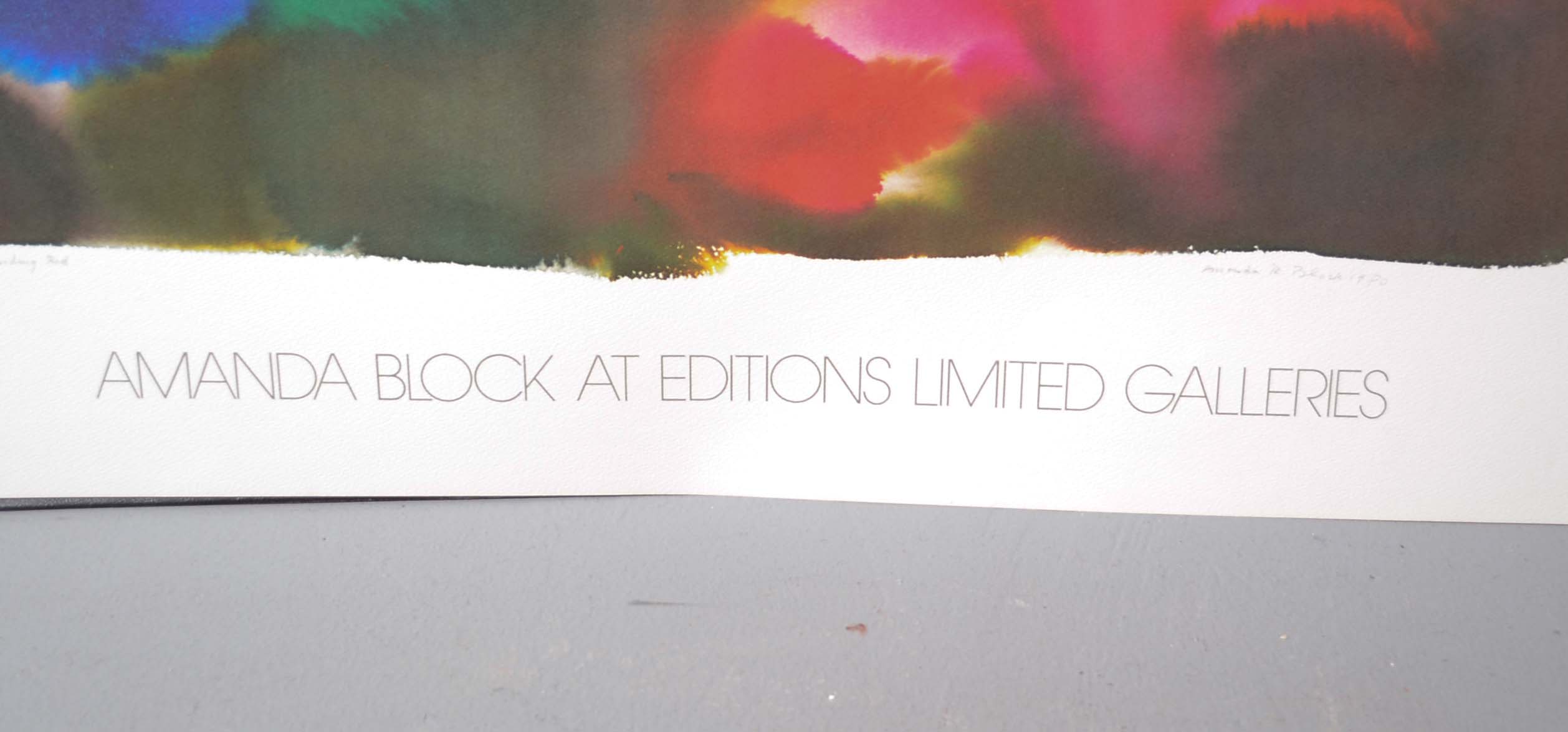 Amanda Block Offset Lithographic Print "Expanding Red"