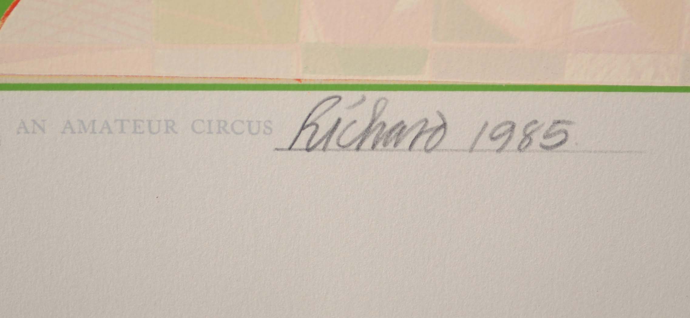 Amanda Block Offset Lithographic Print "Expanding Red"