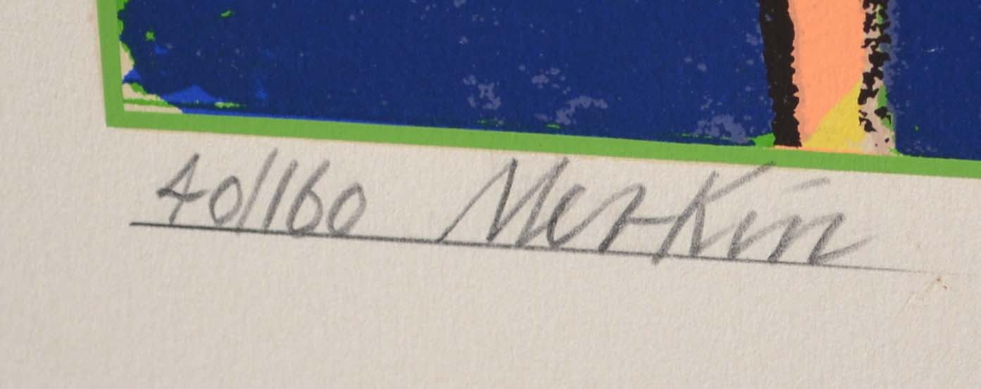 Amanda Block Offset Lithographic Print "Expanding Red"