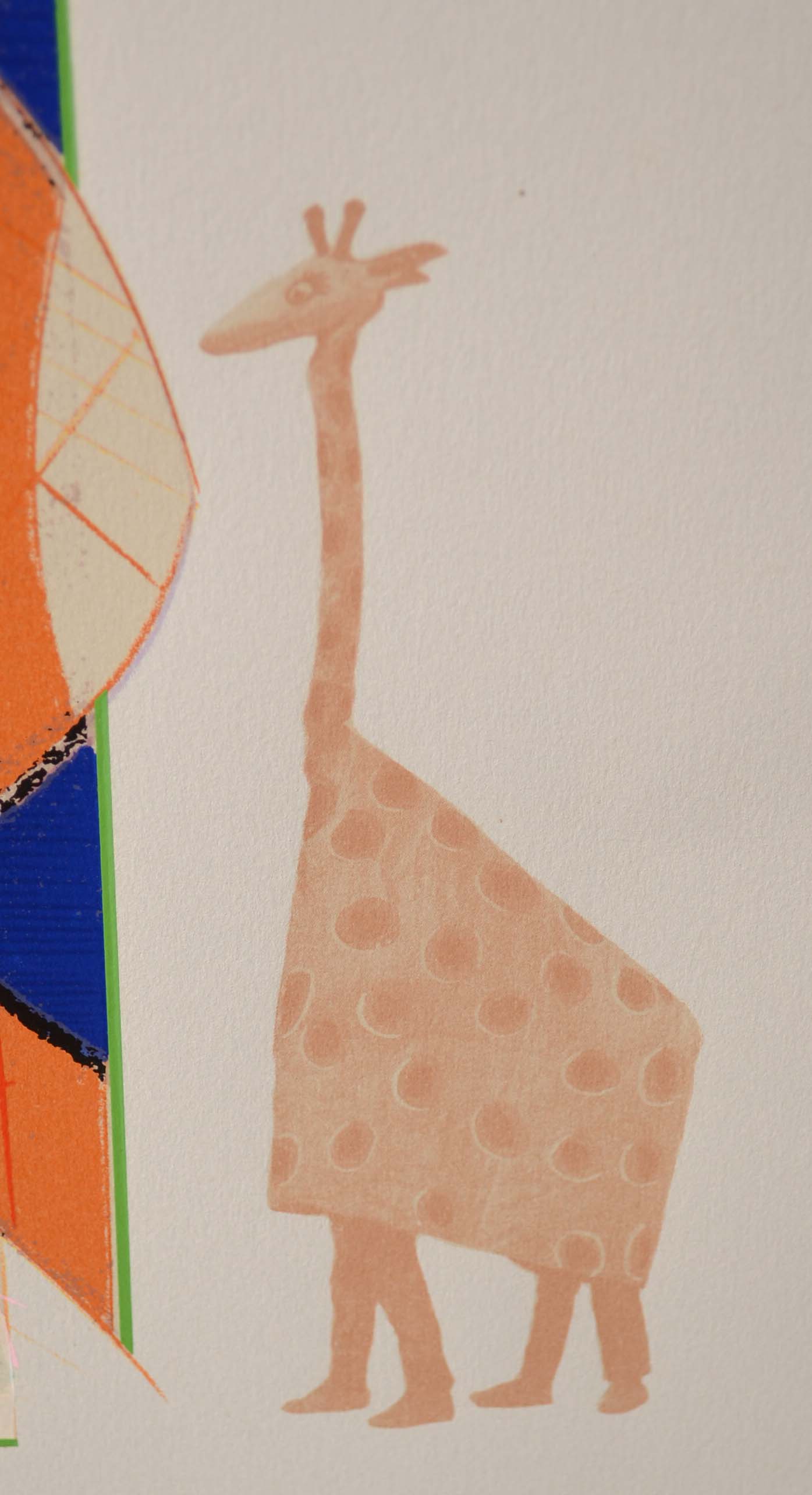 Amanda Block Offset Lithographic Print "Expanding Red"