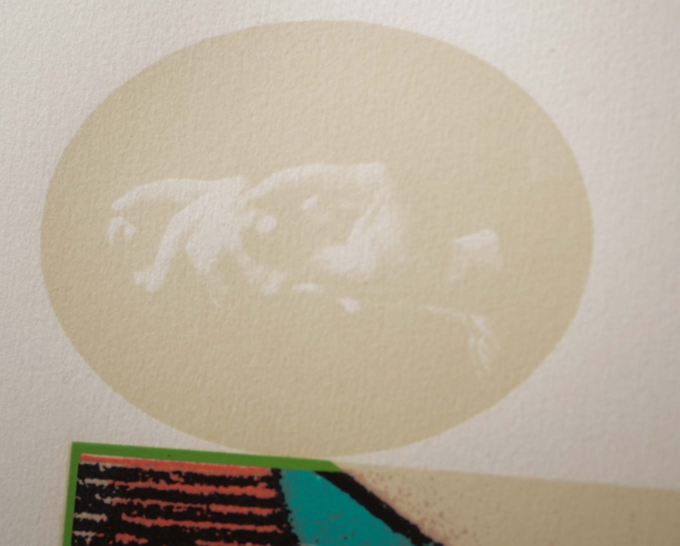 Amanda Block Offset Lithographic Print "Expanding Red"