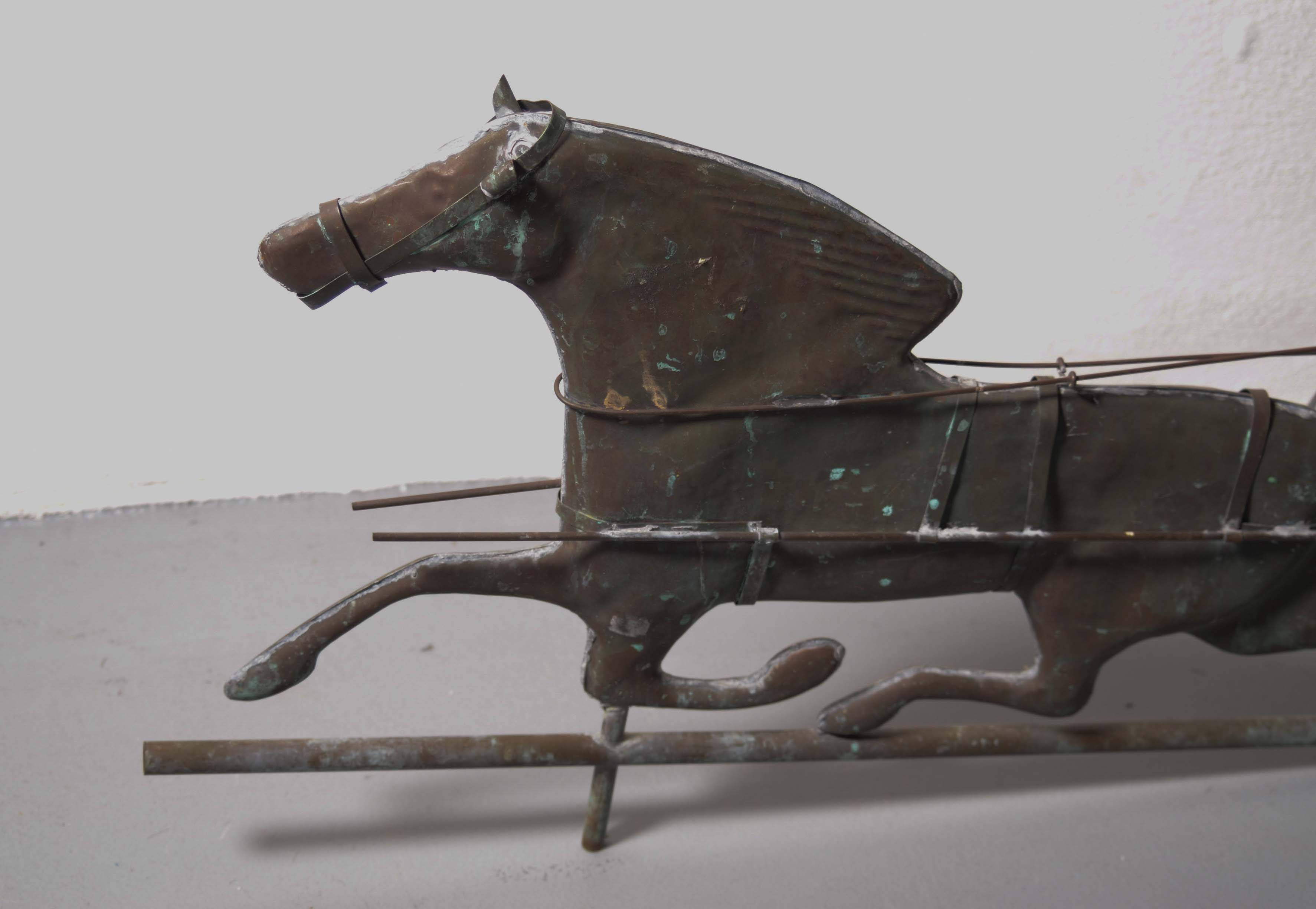 Vintage Harness Racing Horse Weathervane