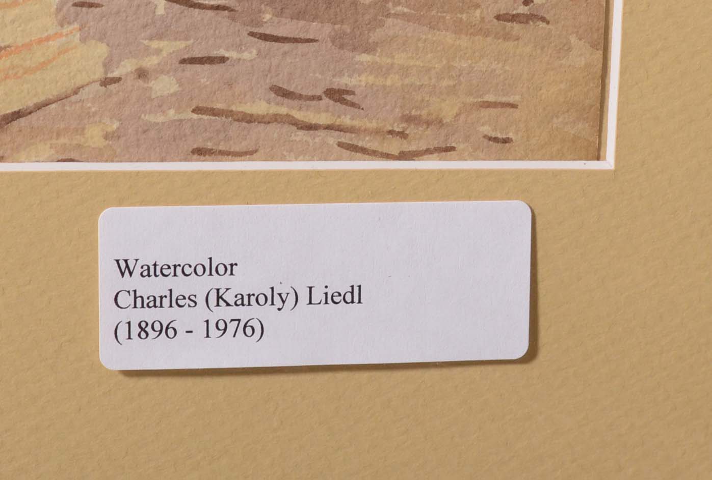 Watercolor of Campsite Attributed to Charles Liedl