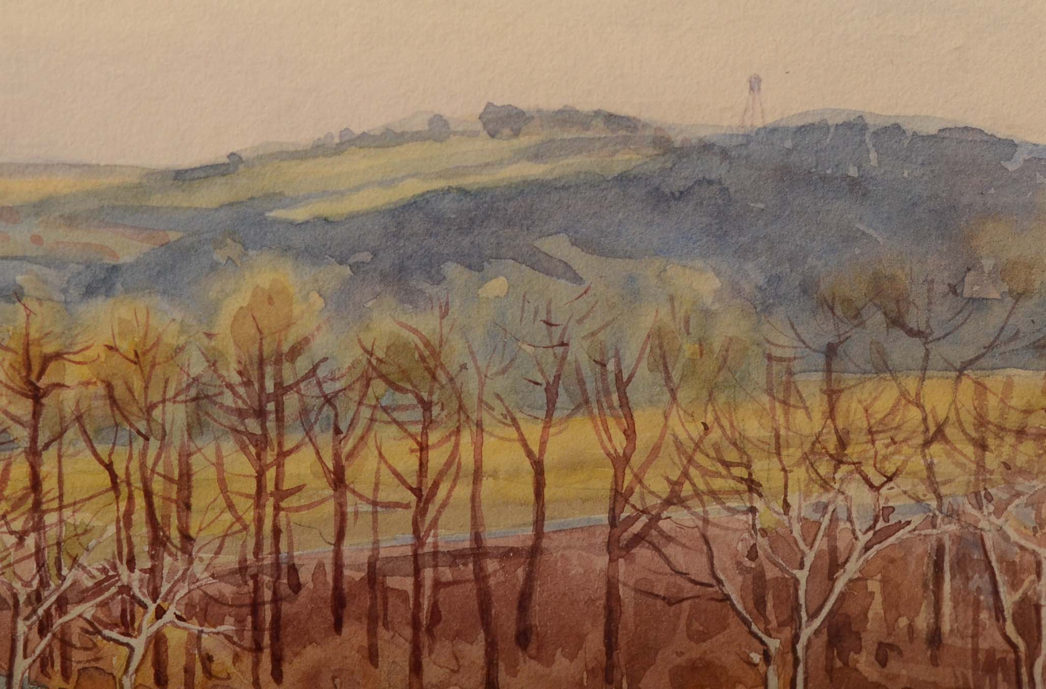 Charles Liedl Watercolor Painting "Briar Cliff"