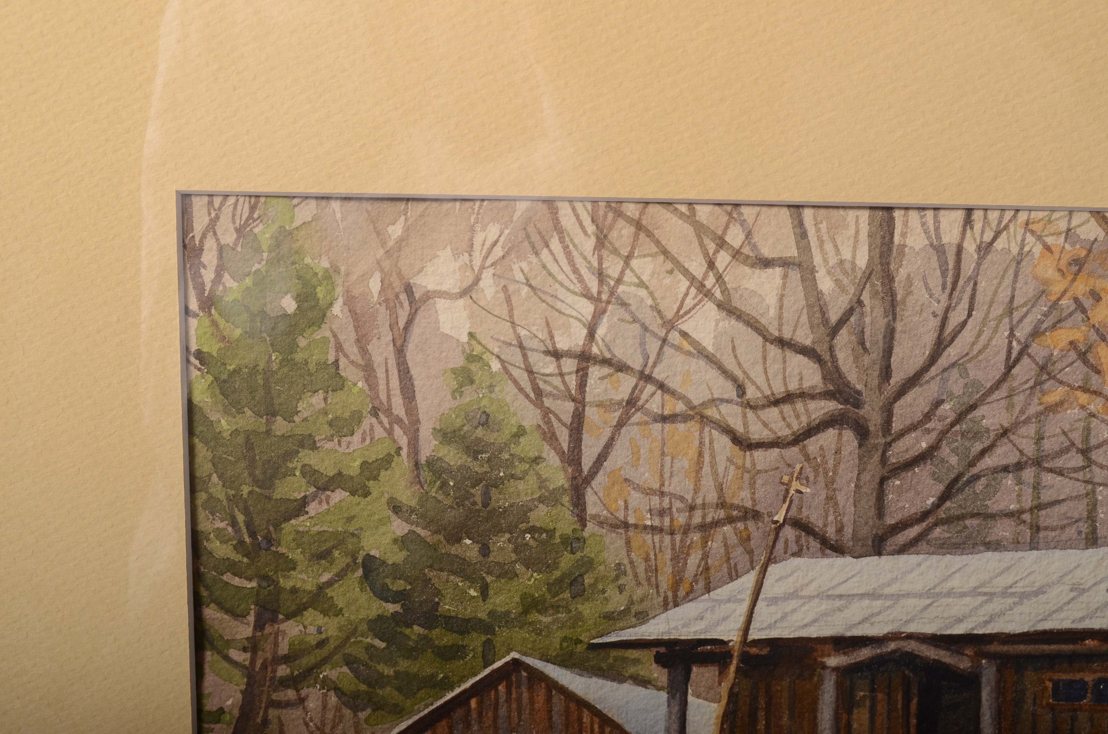 Watercolor Painting of Cabin