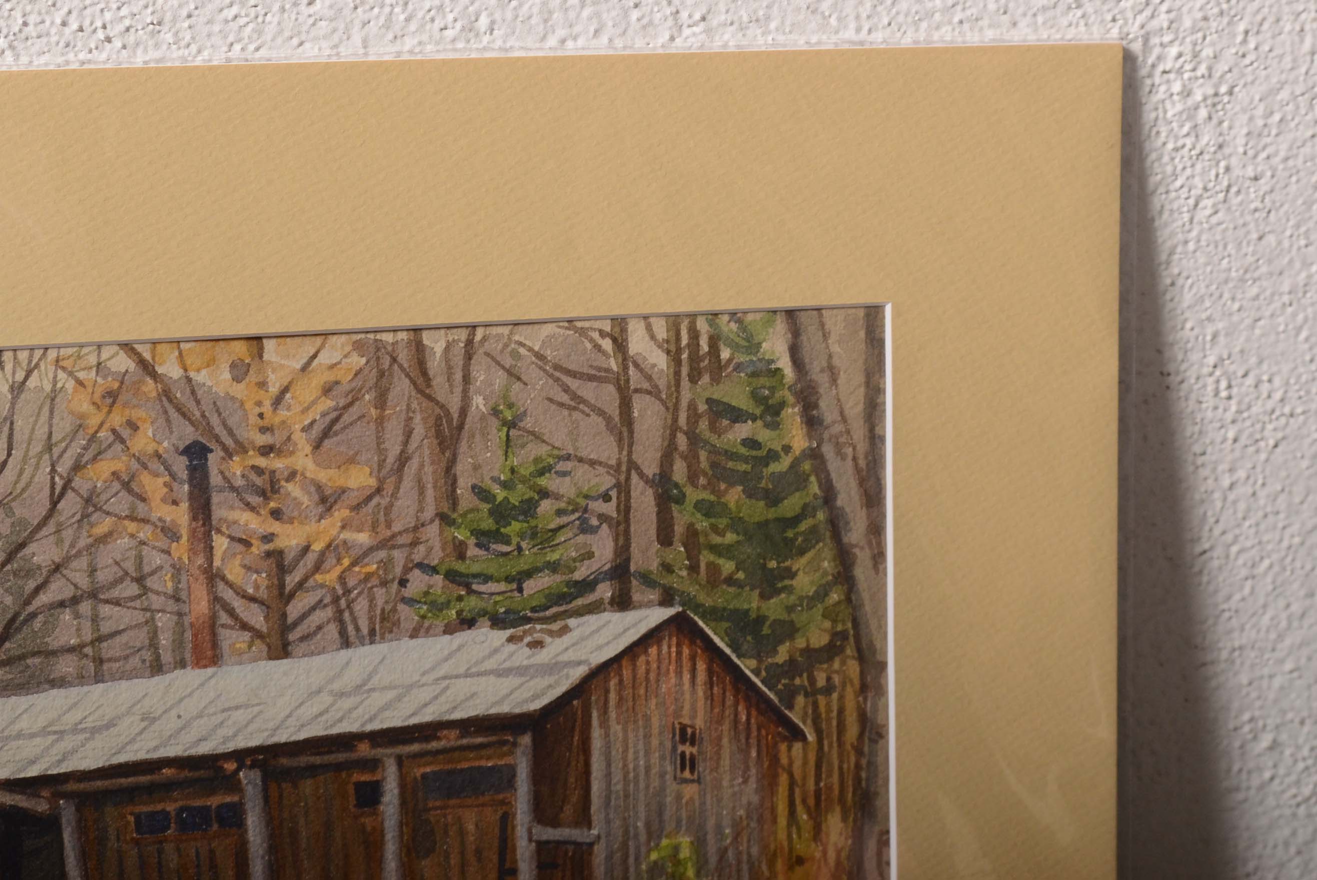 Watercolor Painting of Cabin
