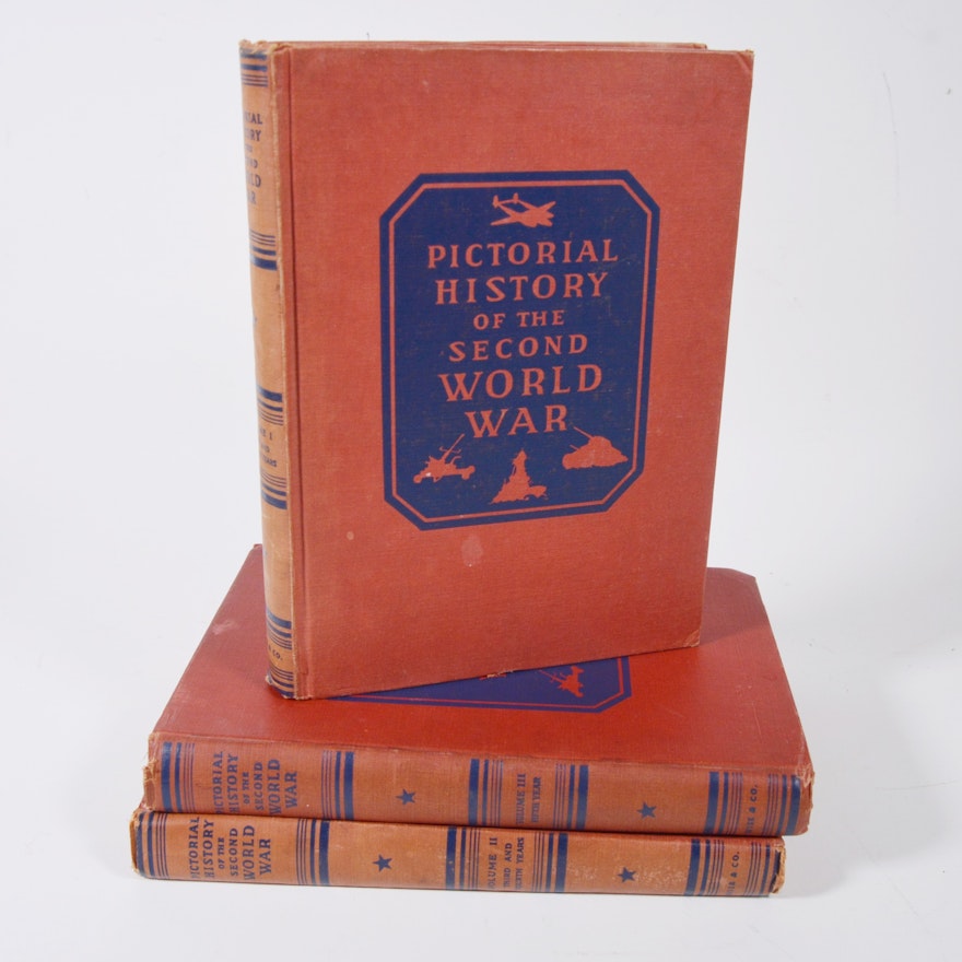 "Pictorial History of the Second World War" Hardcover Book Set