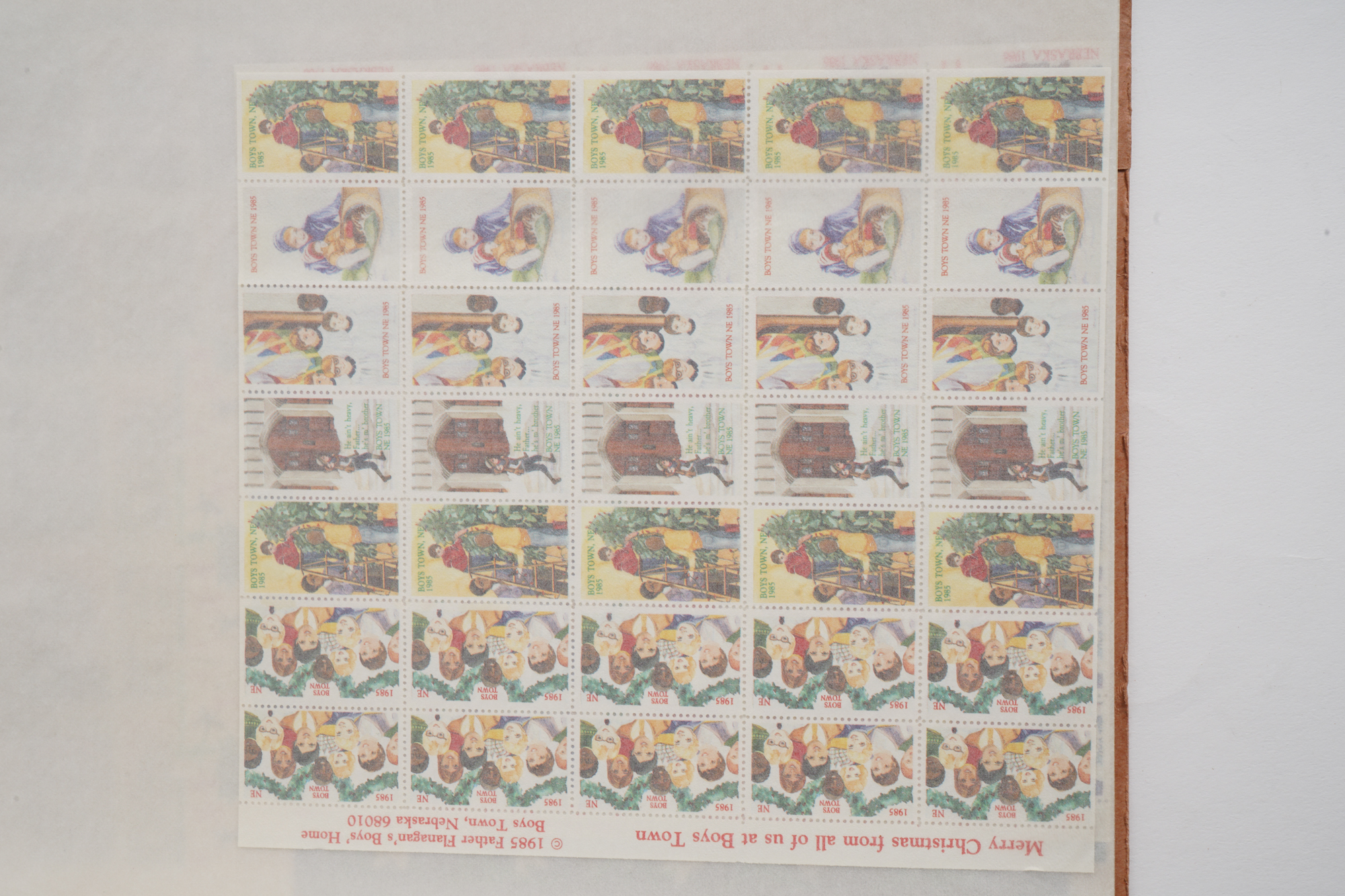 Vintage Stamp Sheets Including Easter Seals And Boystown