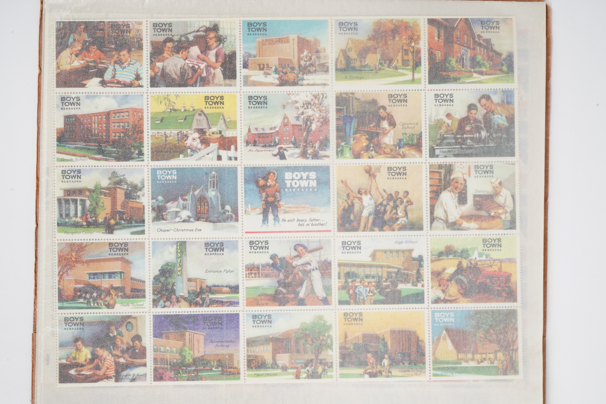 Vintage Stamp Sheets Including Easter Seals And Boystown