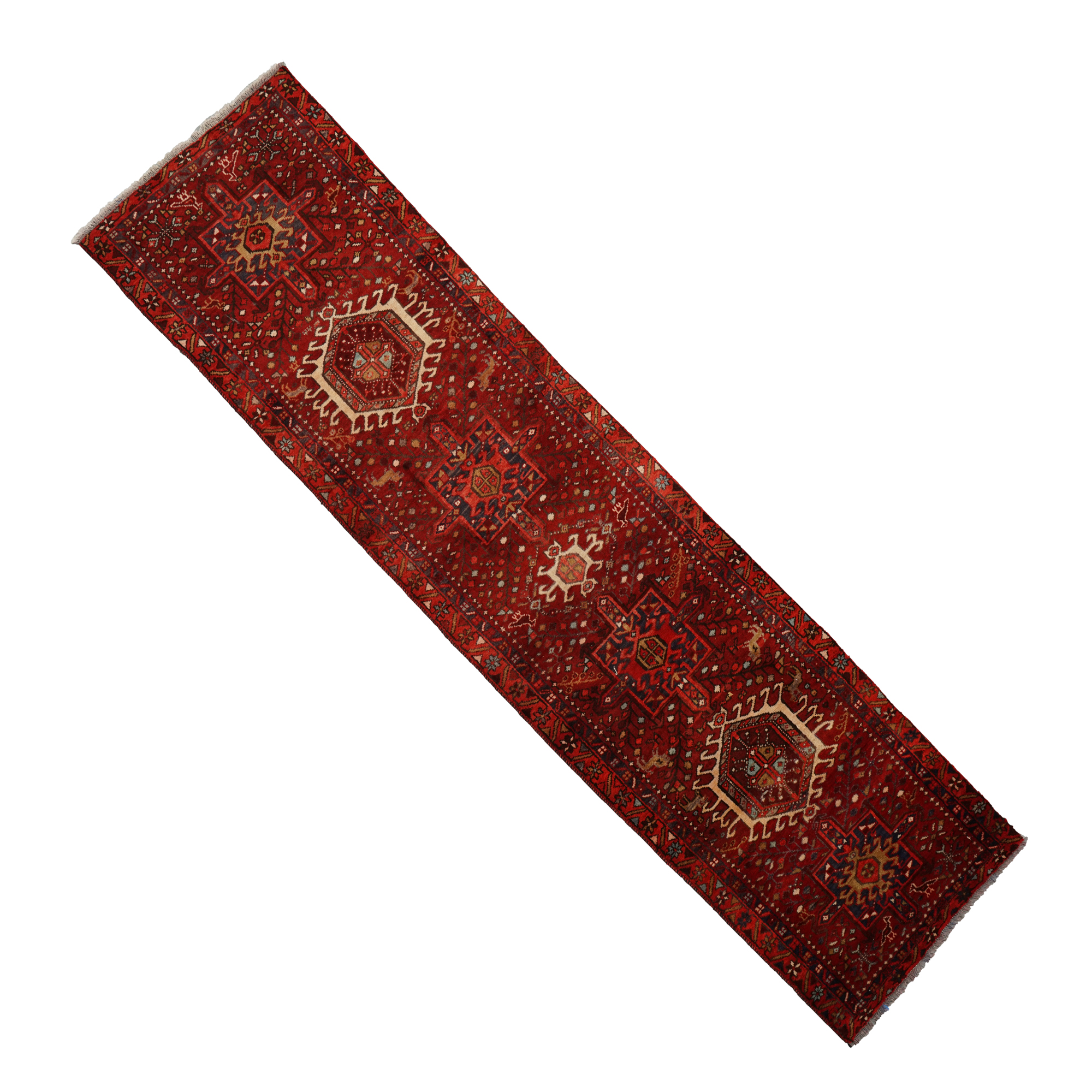 Hand-Knotted Karaja Wool Carpet Runner