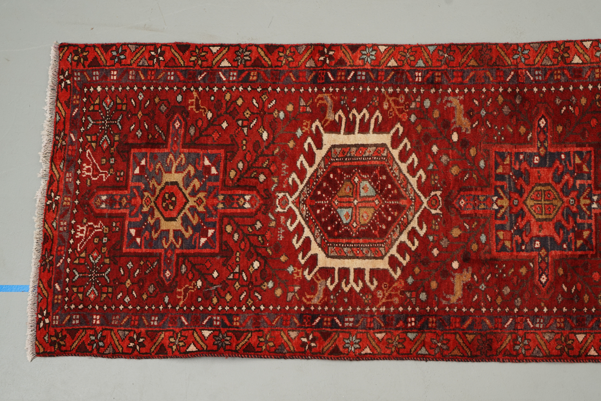 Hand-Knotted Karaja Wool Carpet Runner