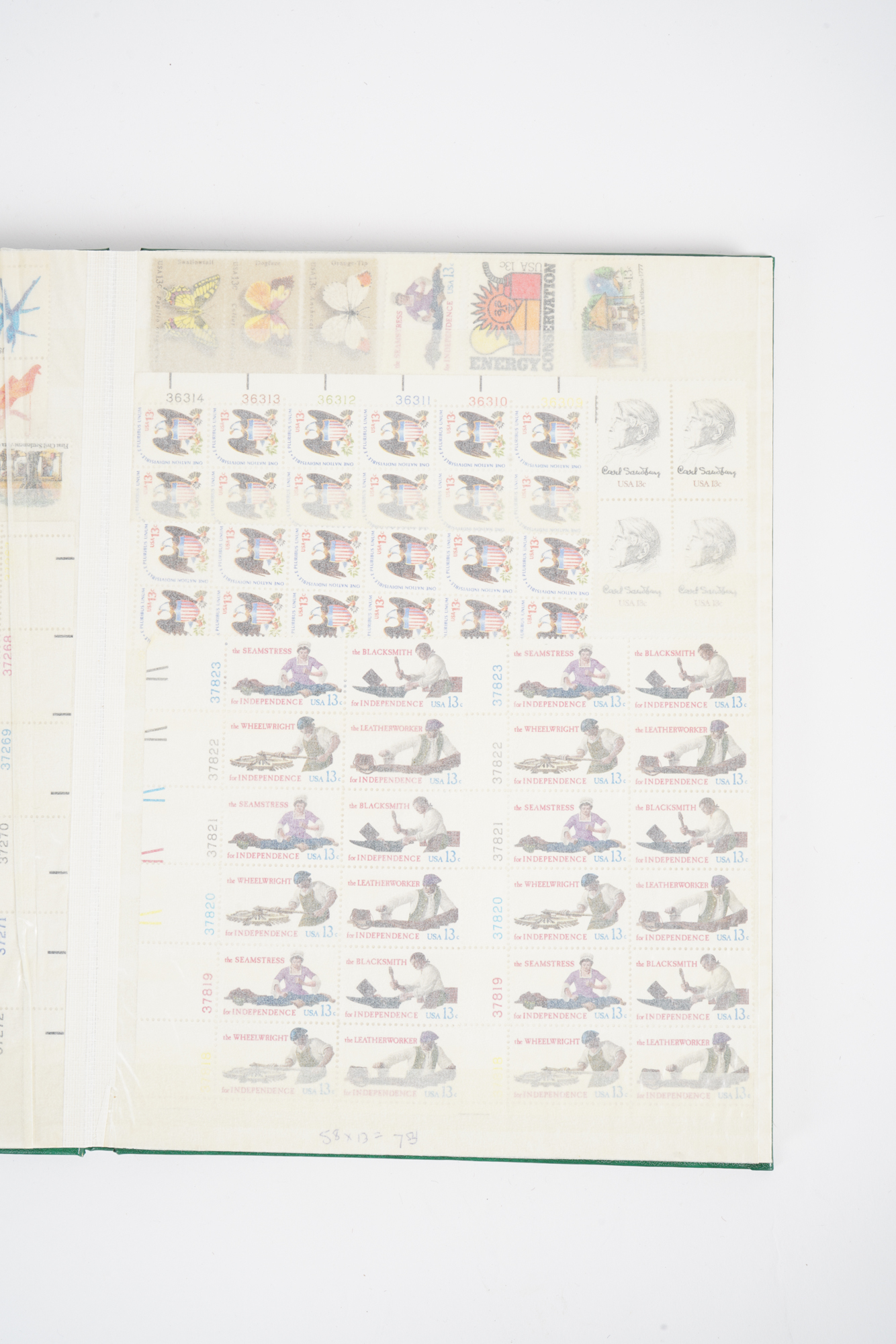 United States Mint Sheet and Other Vintage Postage Stamps