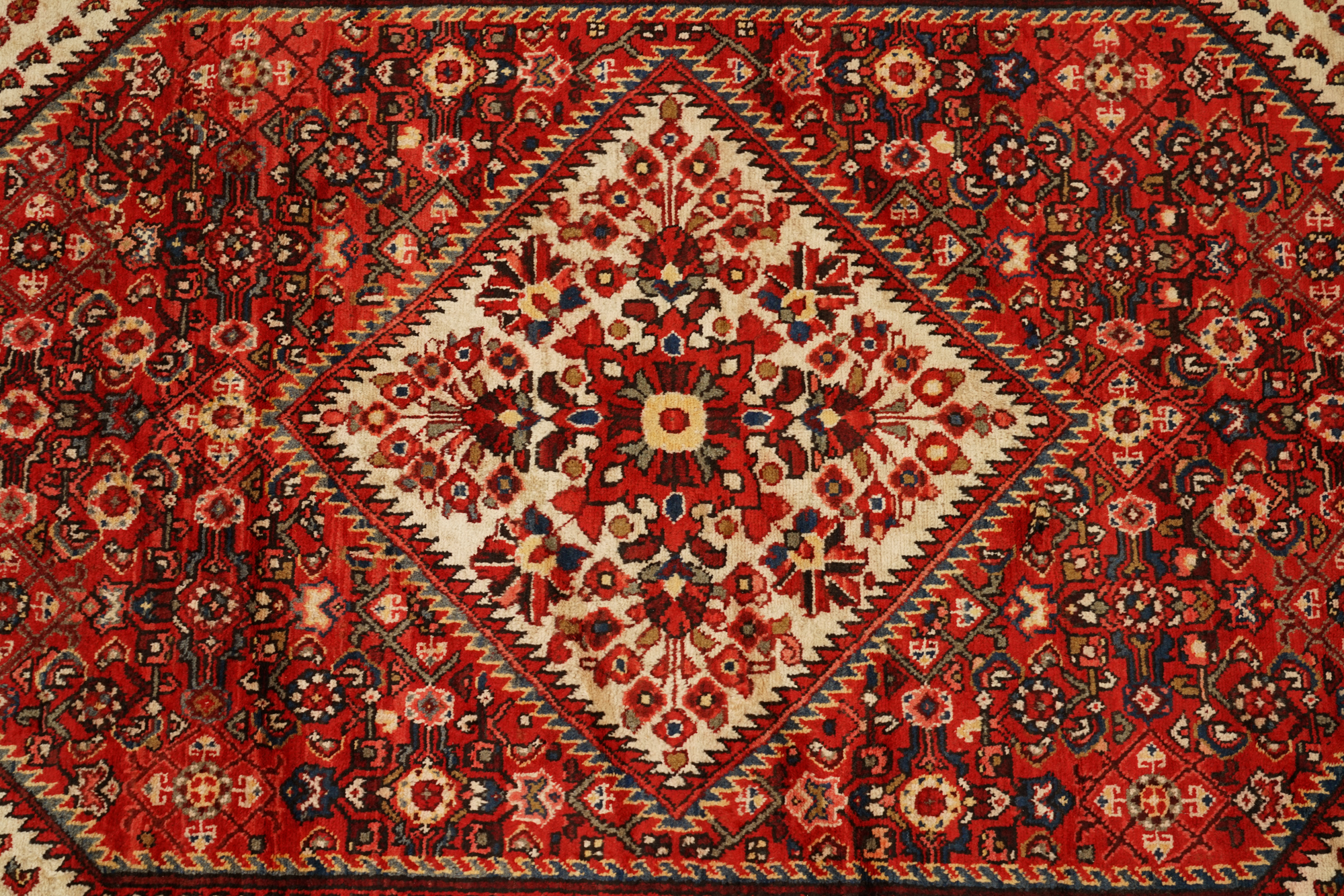 Hand-Knotted Persian Hamadan Area Rug
