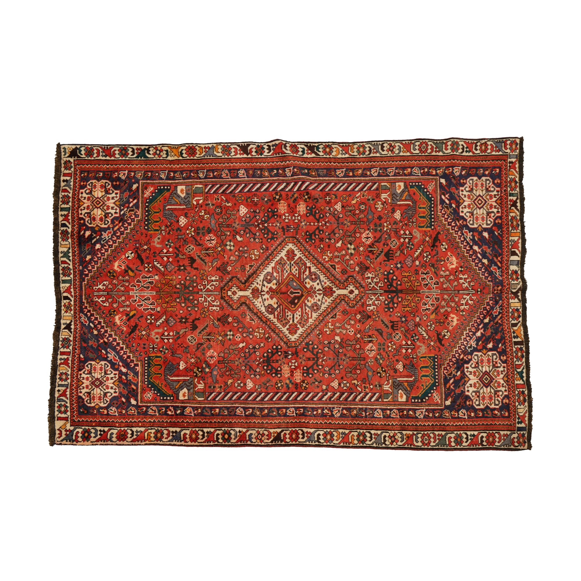 Hand-Knotted Persian Abadeh Wool Area Rug