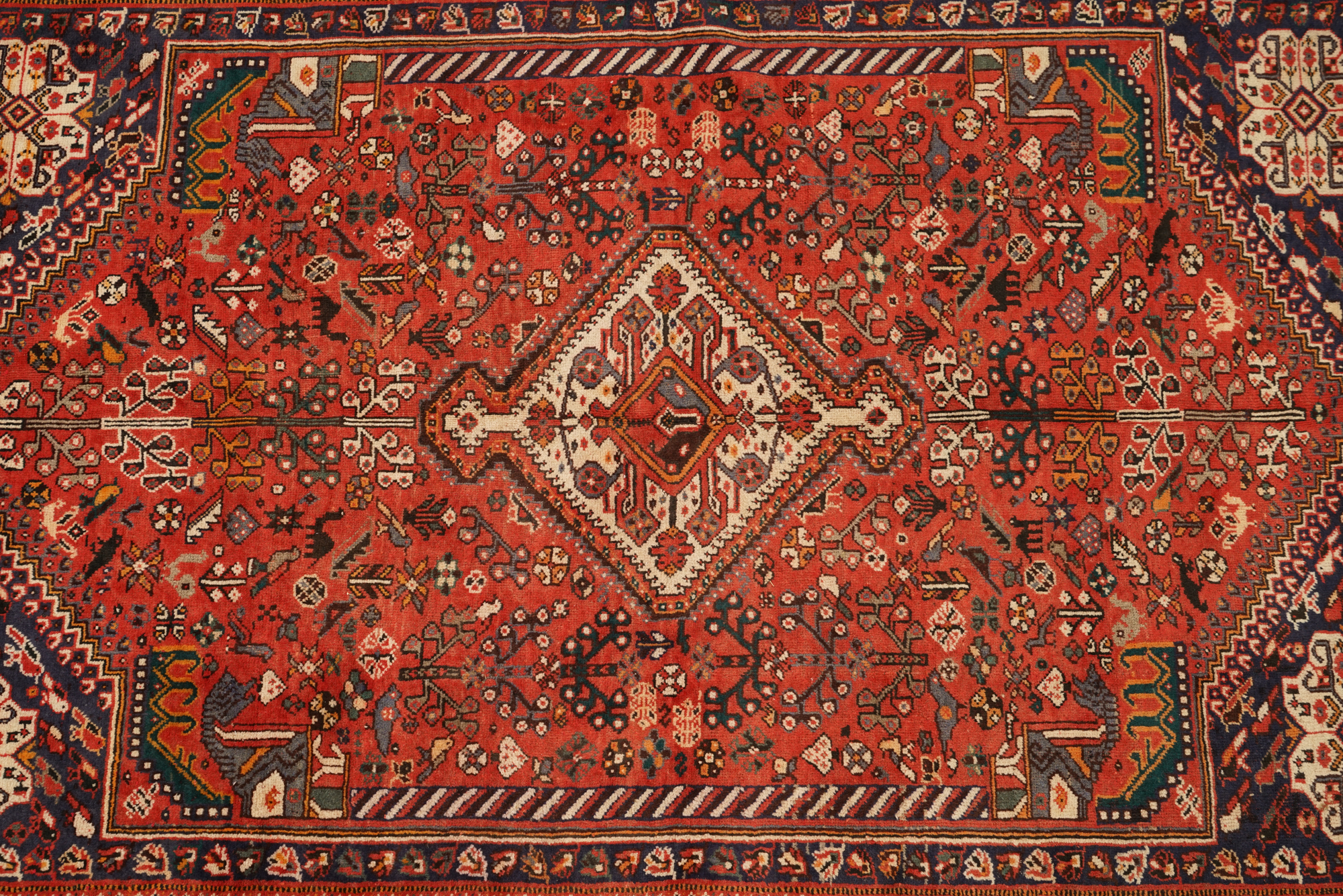 Hand-Knotted Persian Abadeh Wool Area Rug
