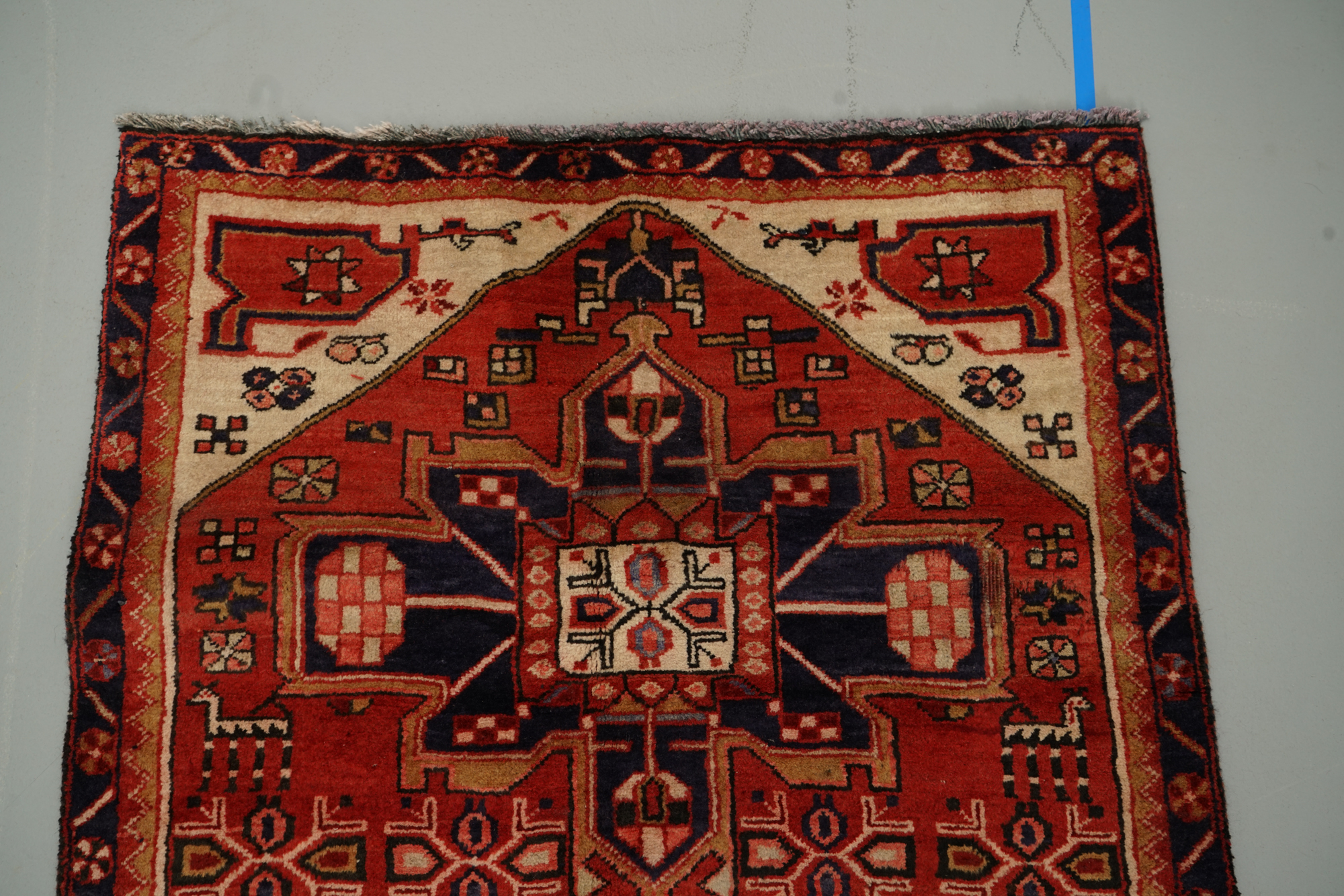 Hand-Knotted Caucasian Karabagh Wool Carpet Runner