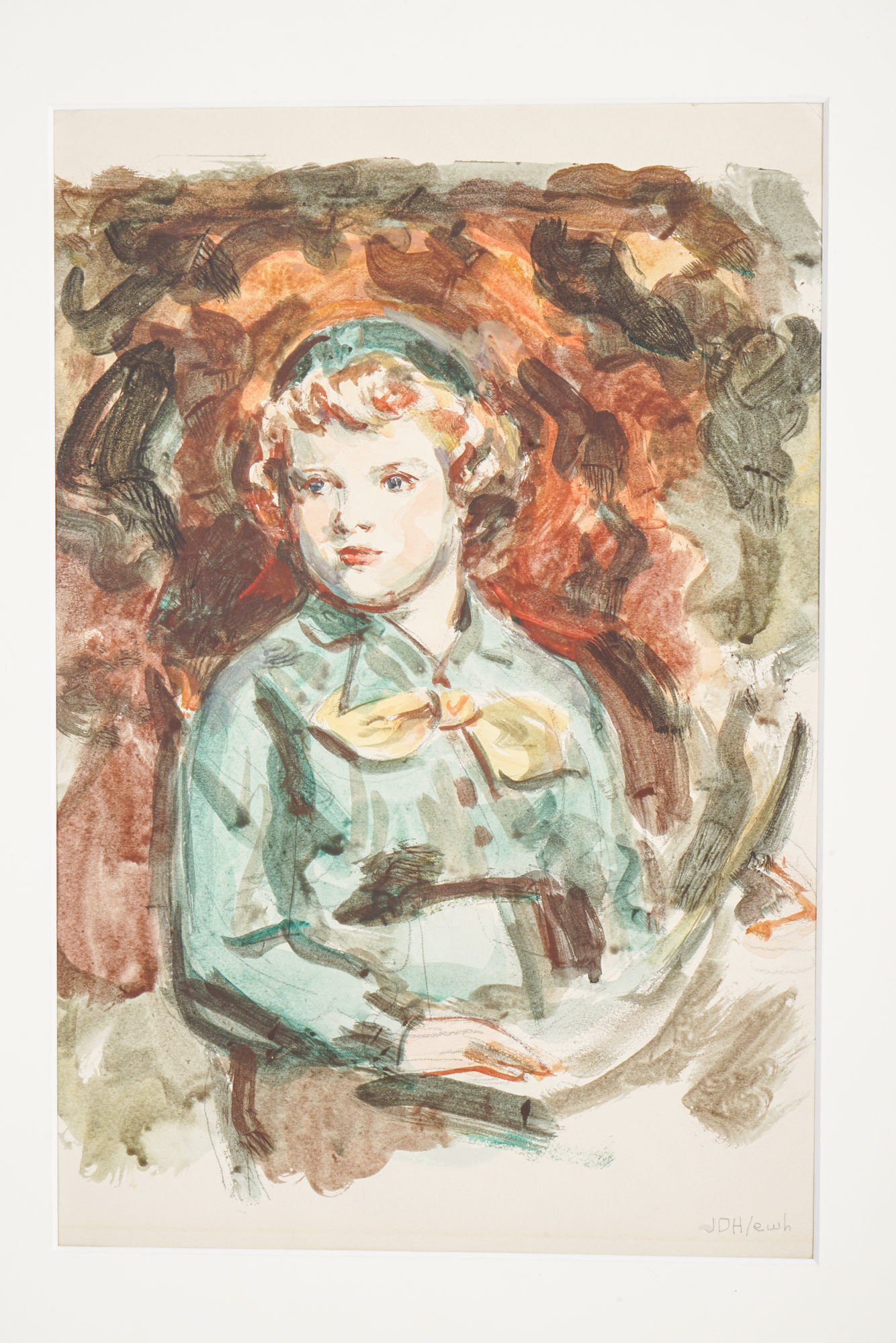 James Drummond Herbert Watercolor Portrait on Paper