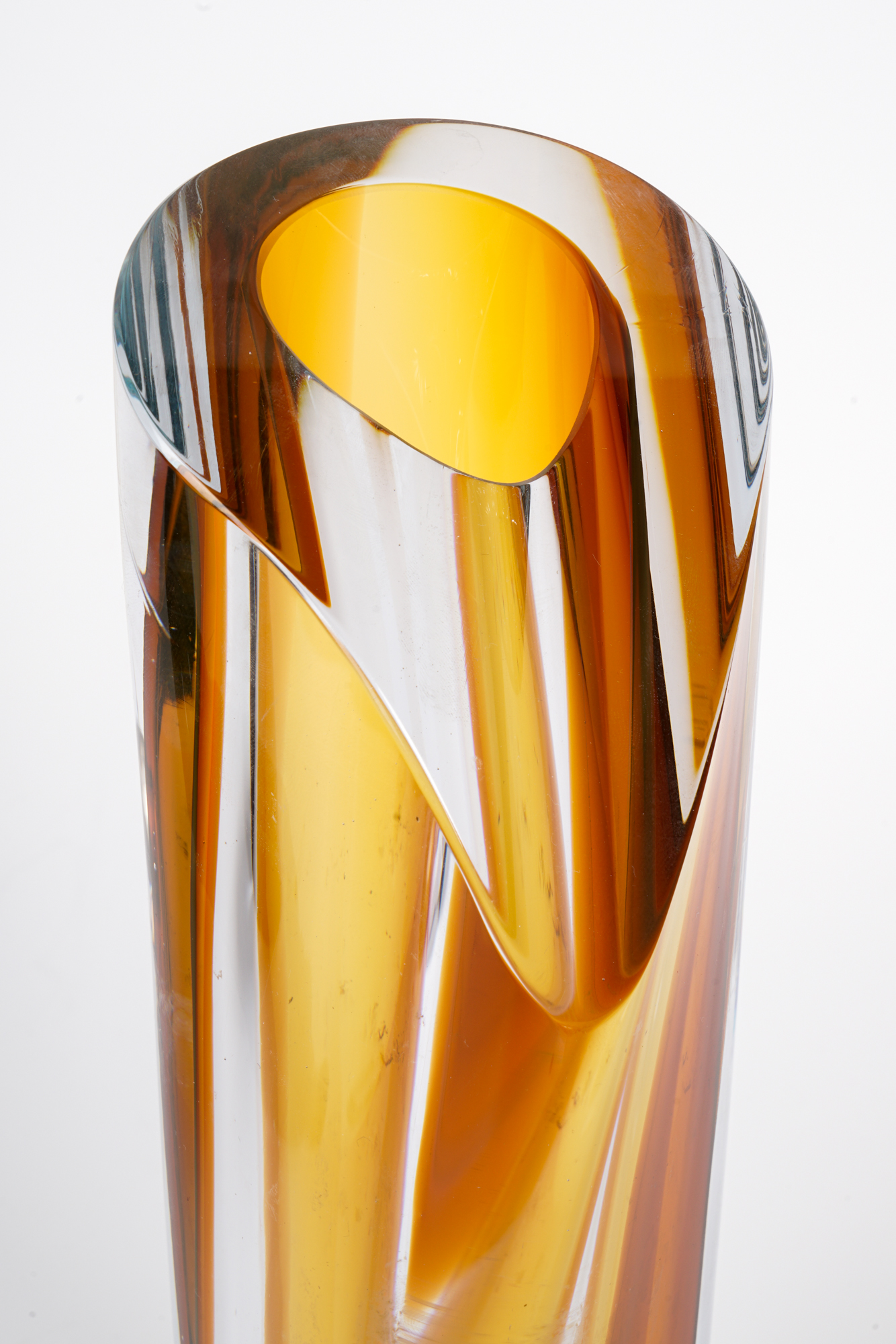 Glass Vase After Göran Wärff "Mirage" for Kosta Boda