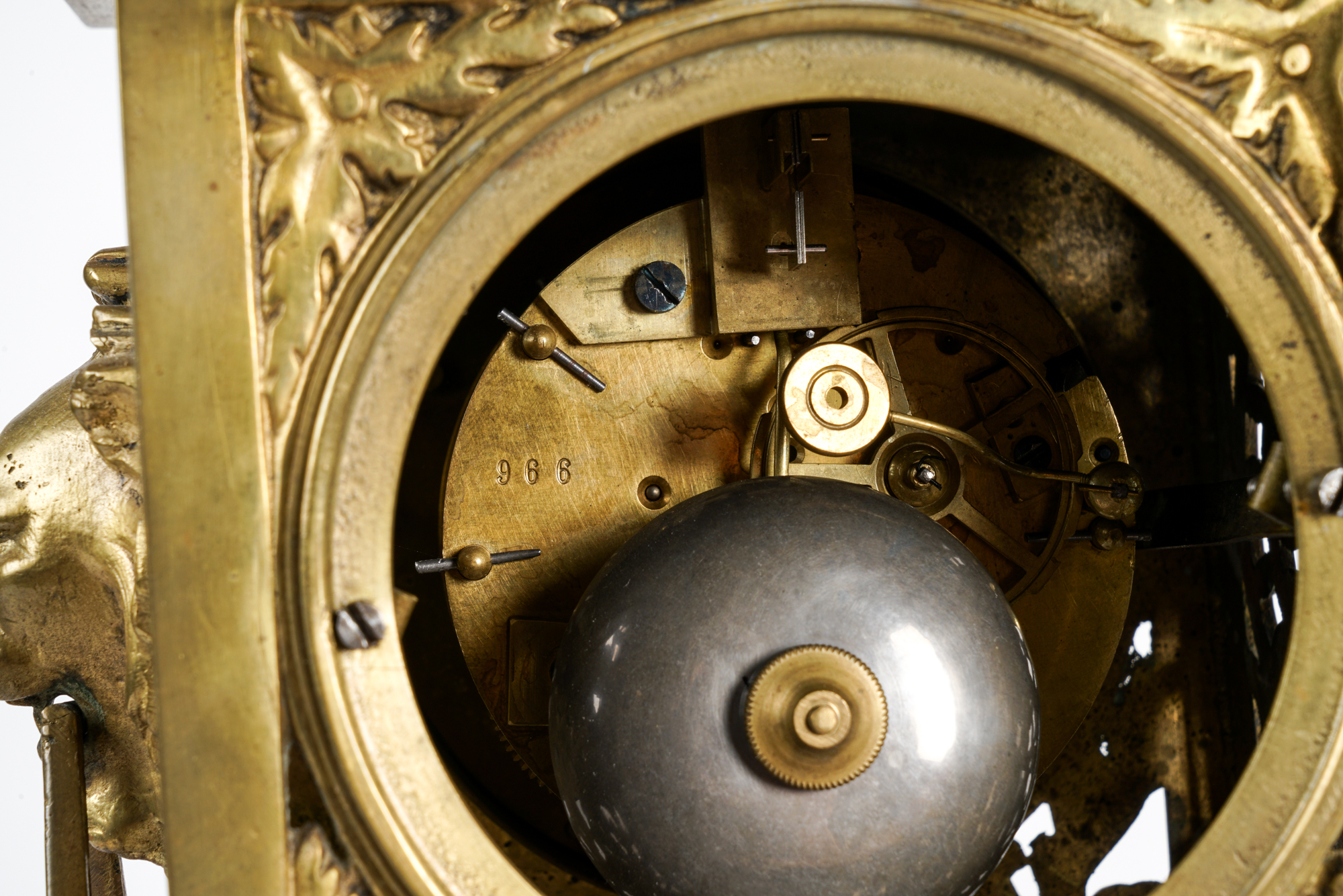 **Rework**Antique Pierced Brass Mantel Clock