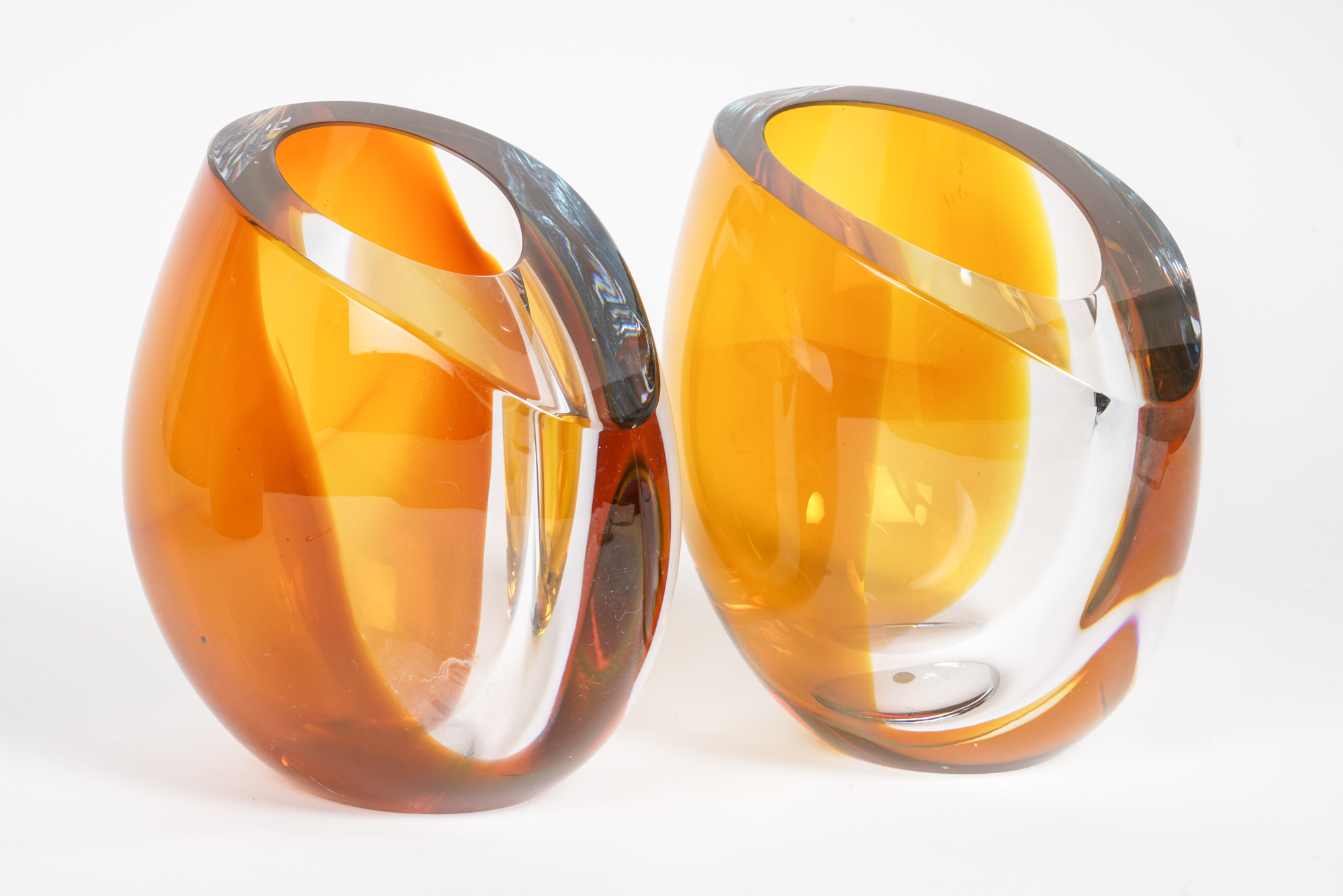 Art Glass Including Kosta Boda Bias-cut Vase by Gorän Wärff