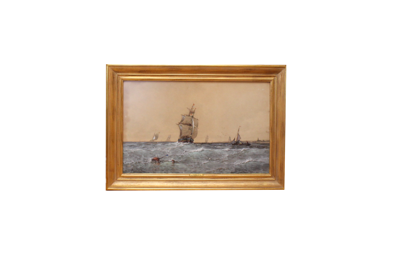 Saint Clair Augustin Mulholland Watercolor and Gouche "Homeward Bound