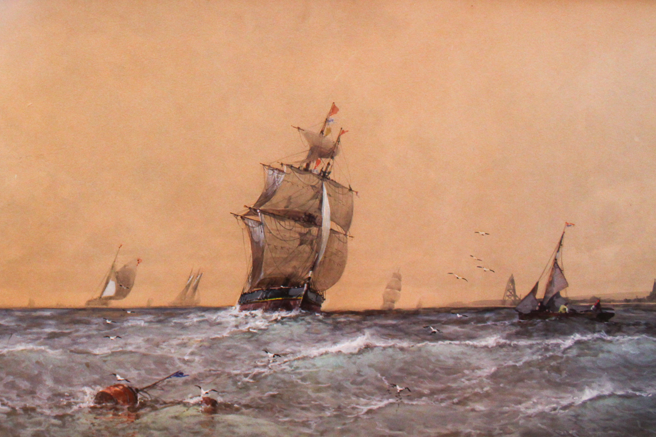 Saint Clair Augustin Mulholland Watercolor and Gouche "Homeward Bound