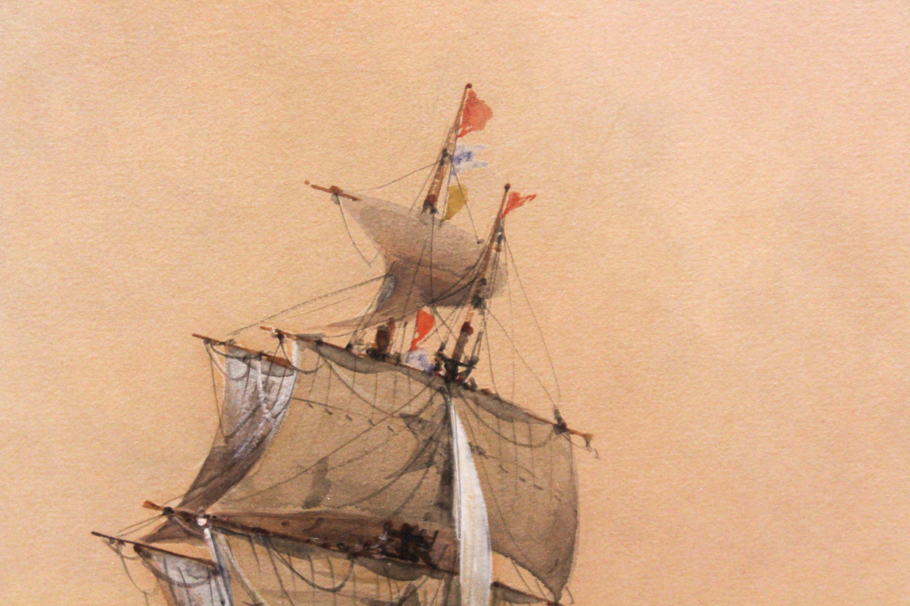 Saint Clair Augustin Mulholland Watercolor and Gouche "Homeward Bound