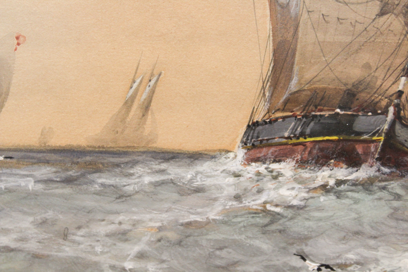 Saint Clair Augustin Mulholland Watercolor and Gouche "Homeward Bound