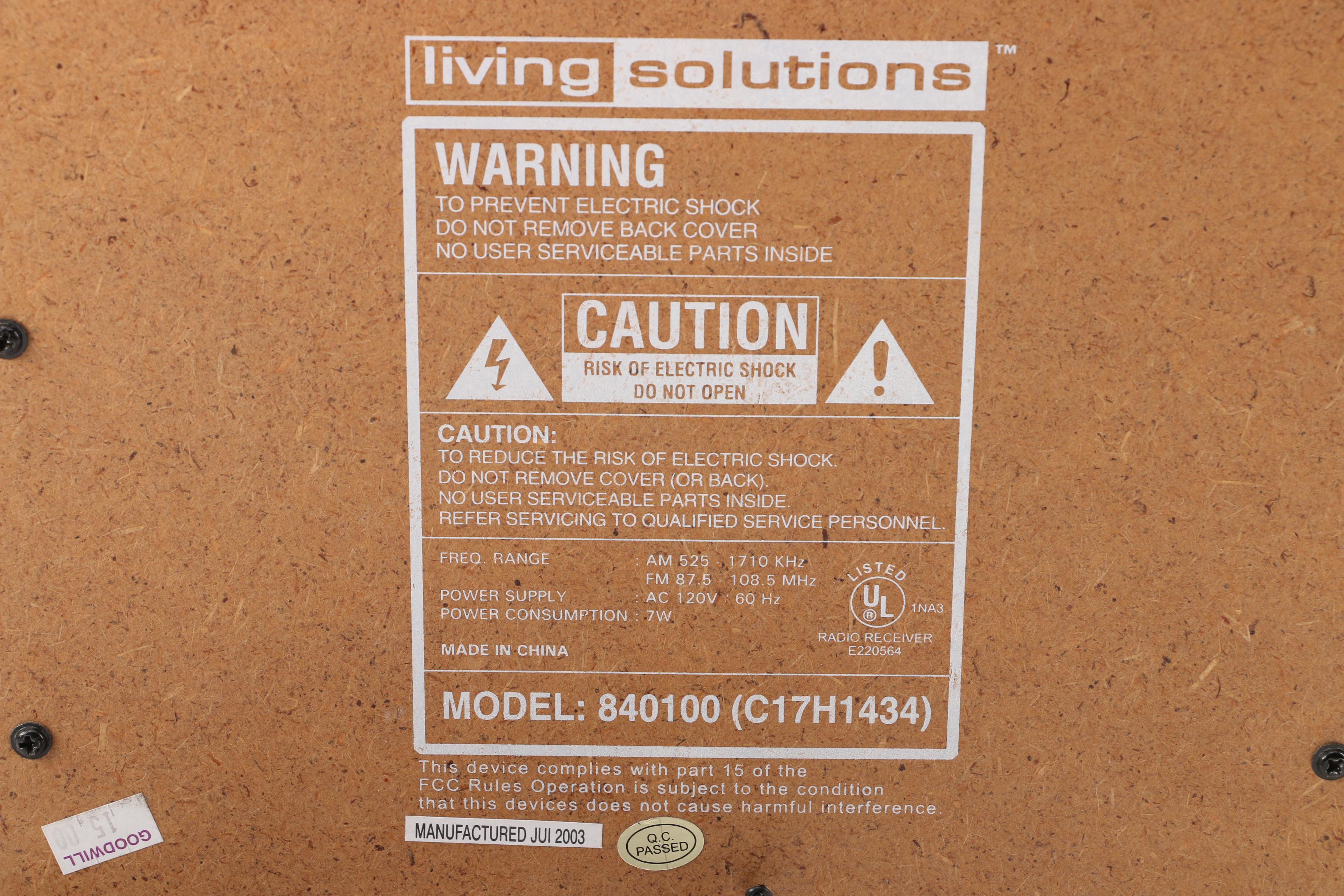 Living Solutions Classic Collector's Edition Art Deco Inspired Radio