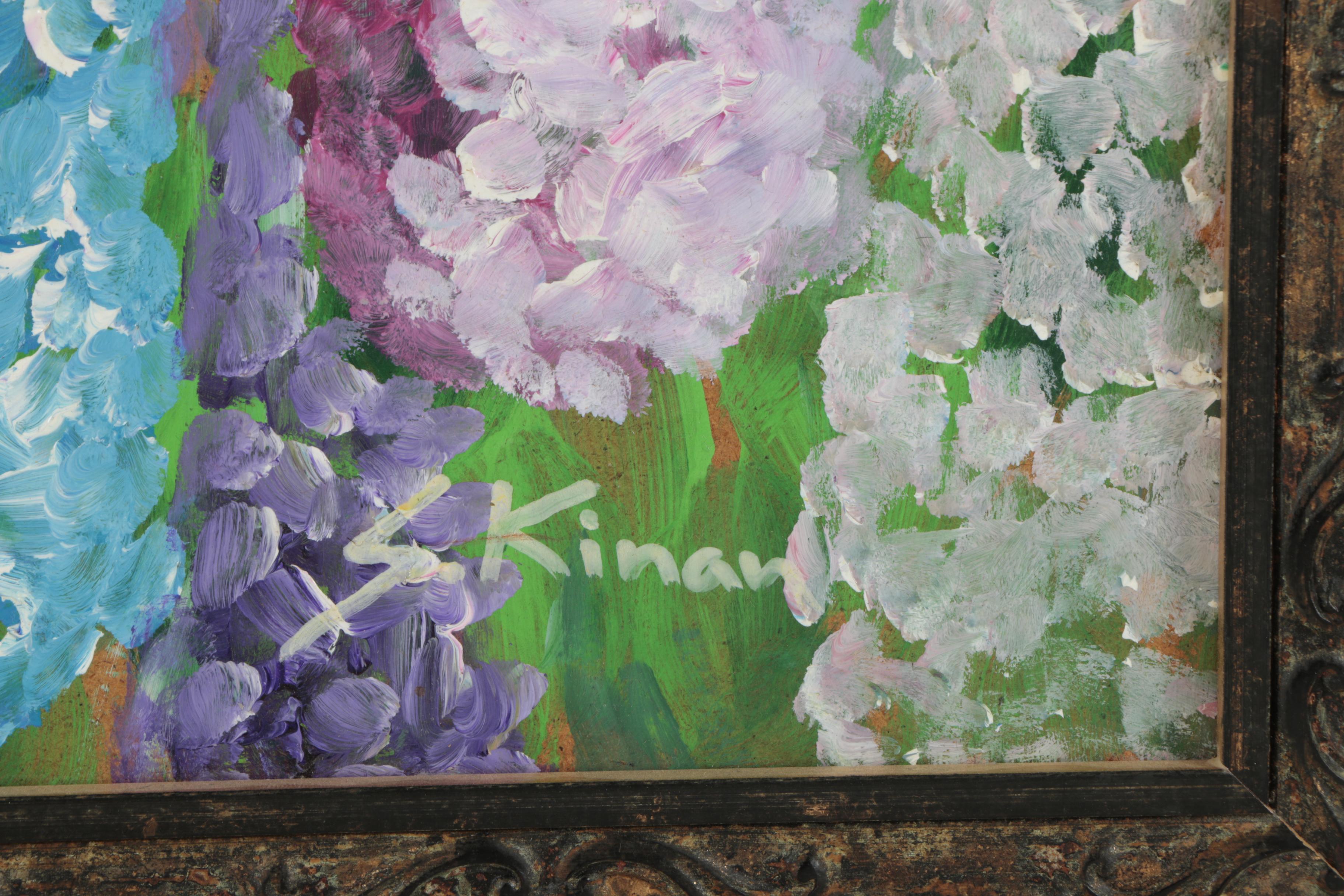 Sarah Kinan Oil Painting of Women with Cat