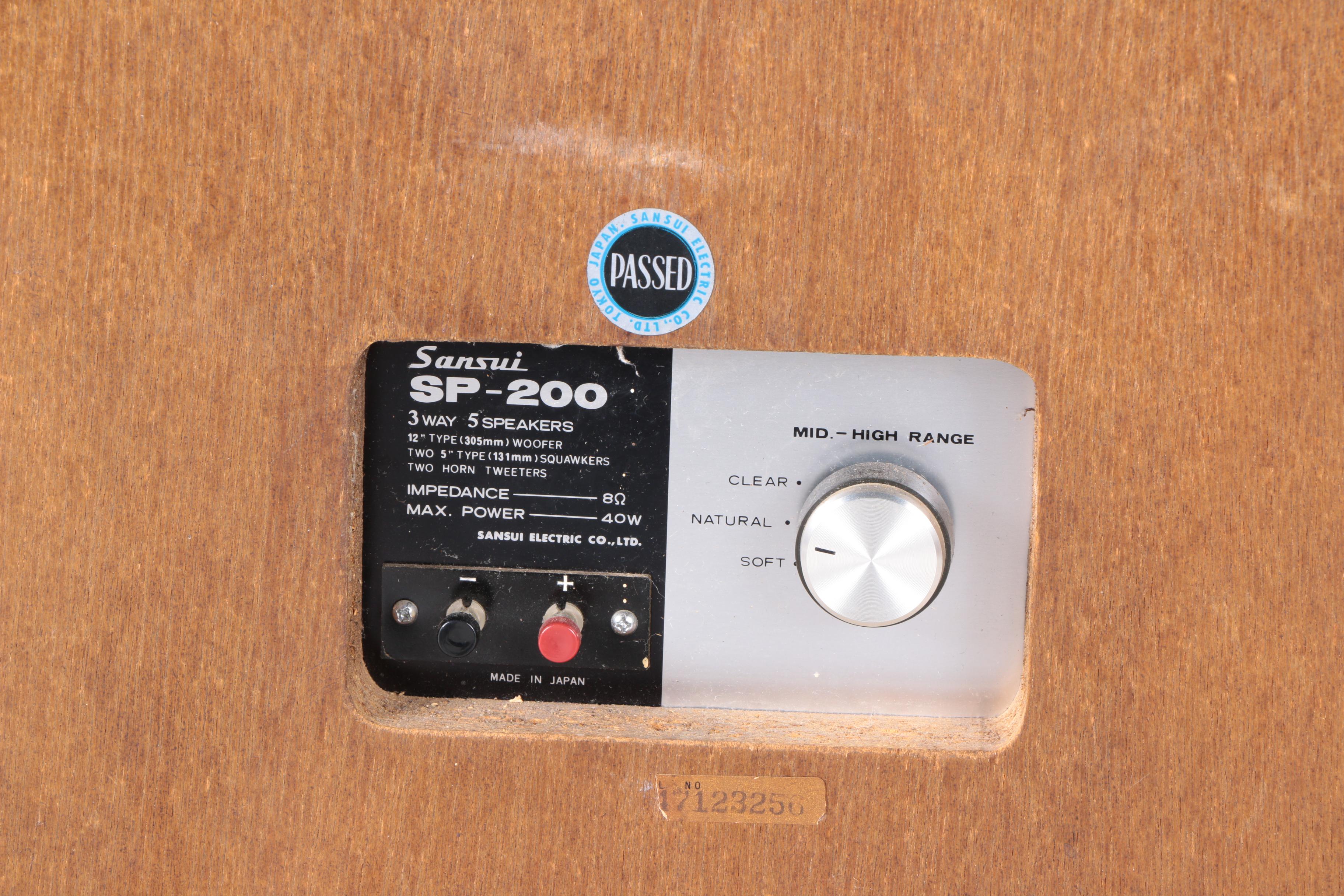Vintage Sansui SP-200 Speakers