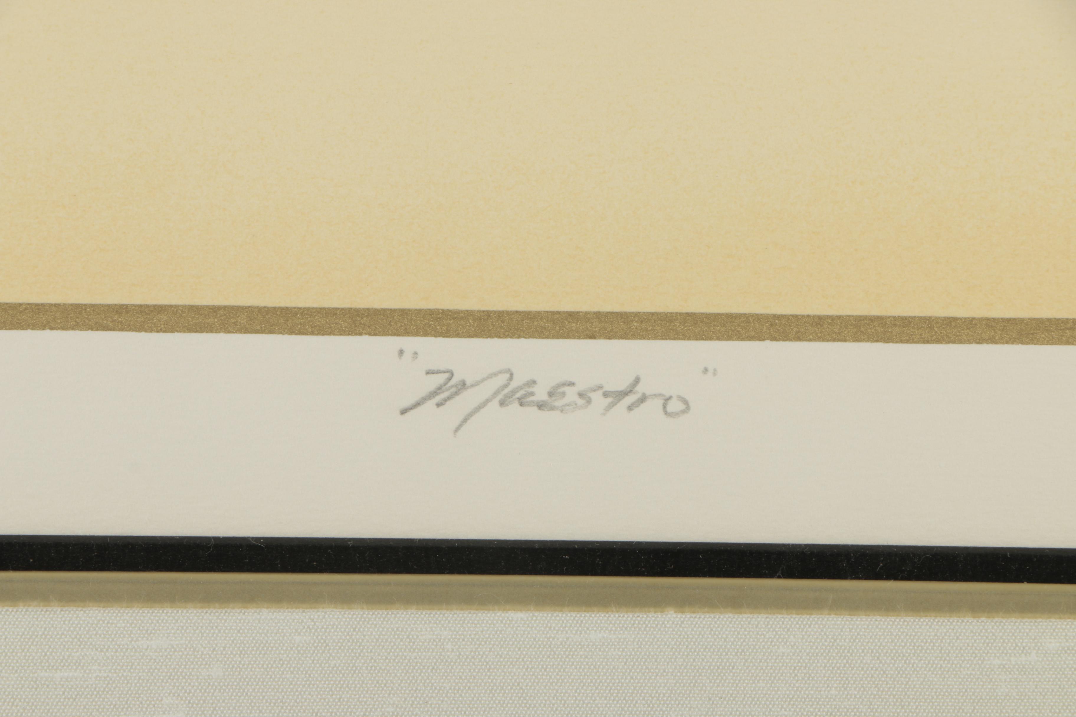 Paul D. Wegner 1989 Lithograph "Maestro"