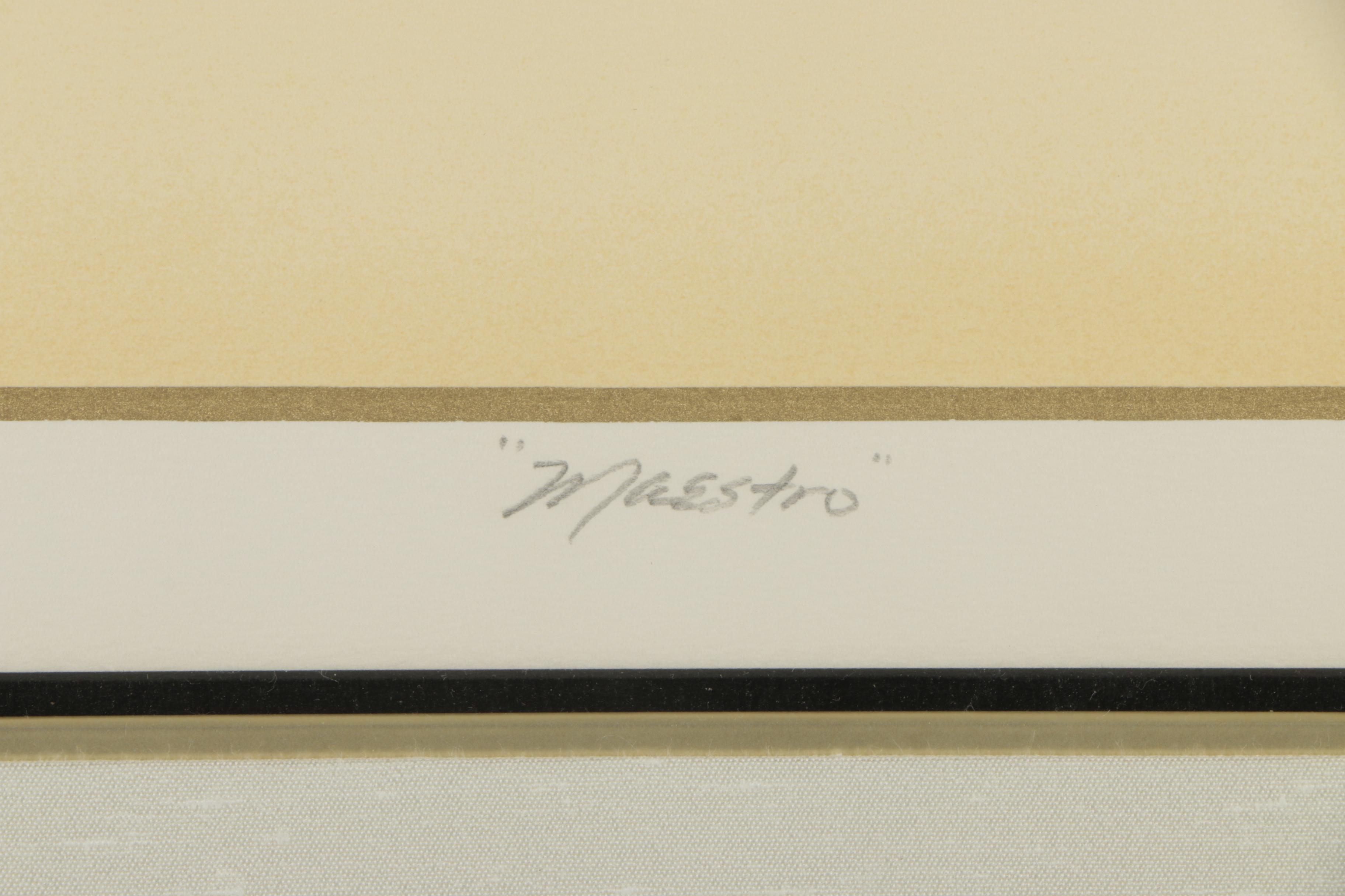 Paul D. Wegner 1989 Lithograph "Maestro"