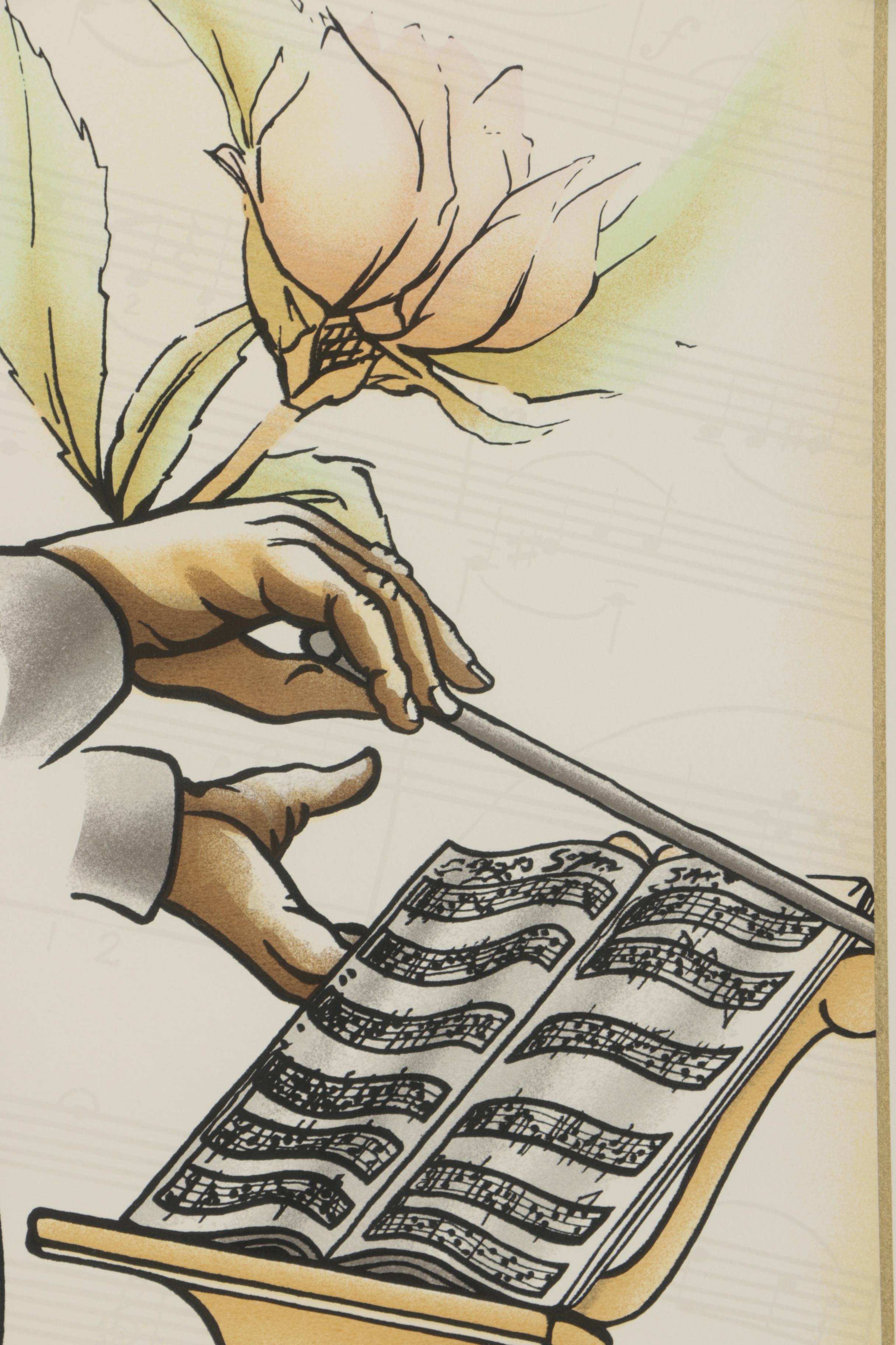 Paul D. Wegner 1989 Lithograph "Maestro"