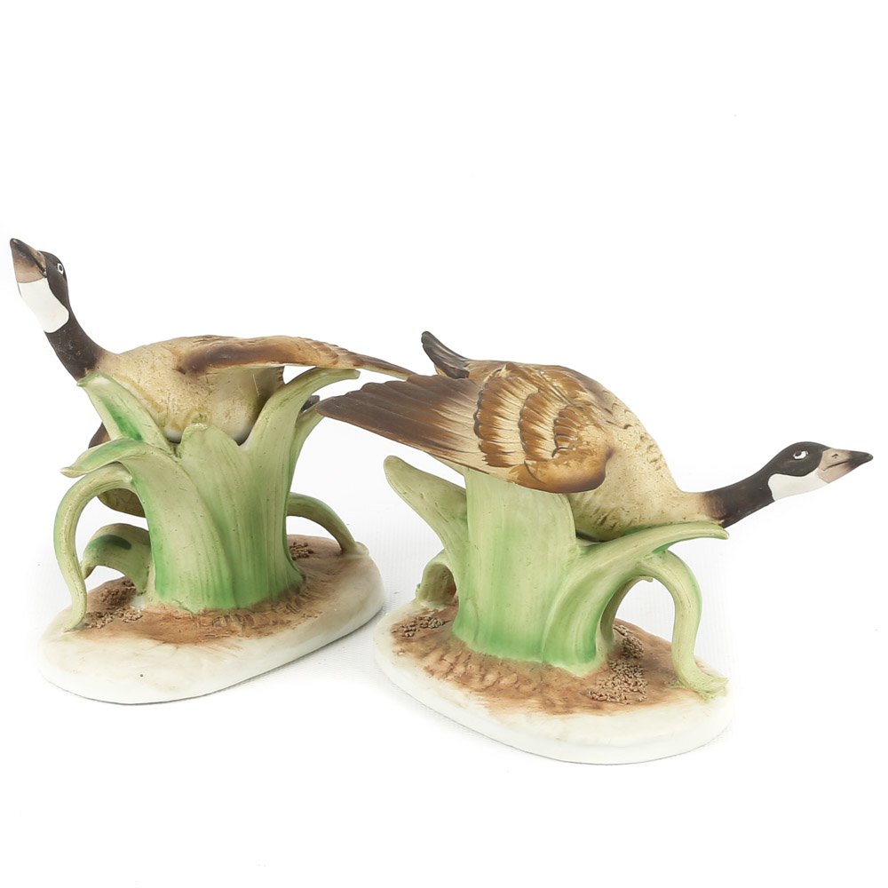 Lefton Porcelain Canadian Goose Figurines EBTH