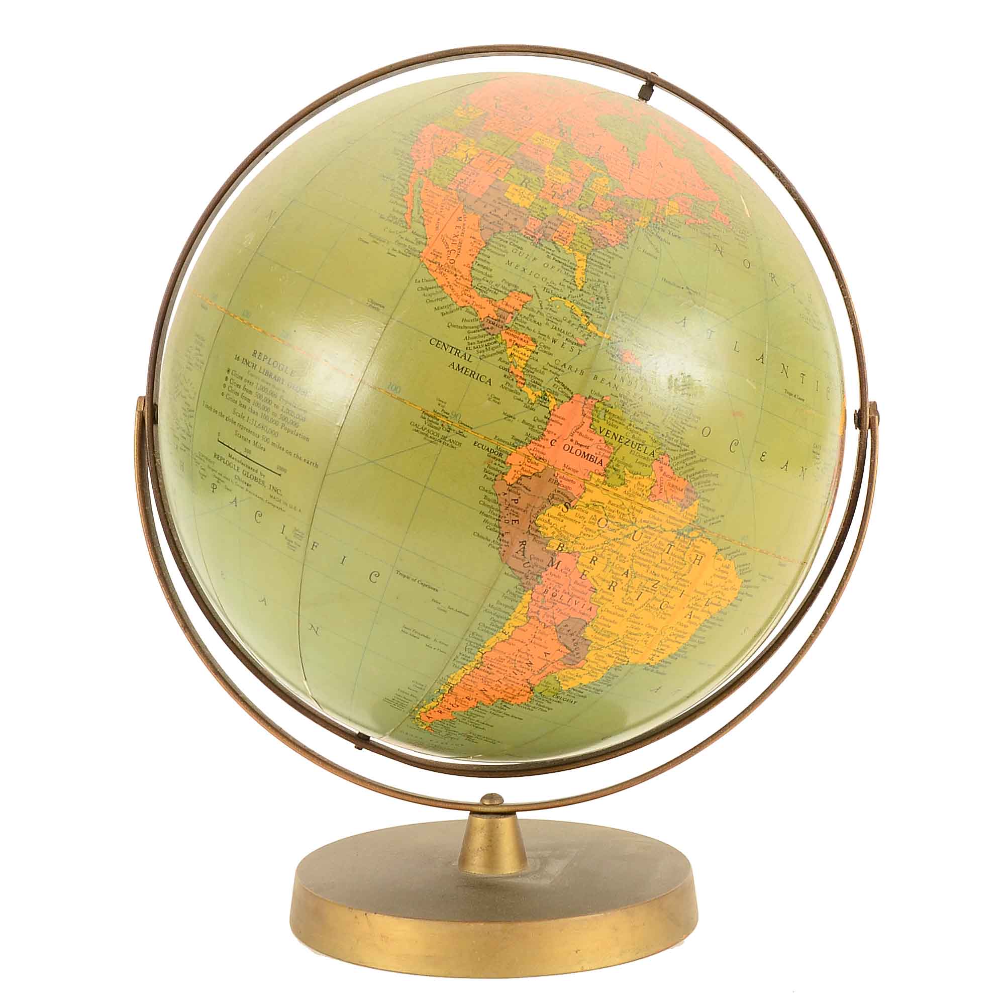 Vintage Replogle 16-Inch Globe