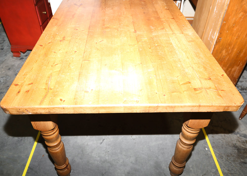 Farmhouse Style Pine Dining Table