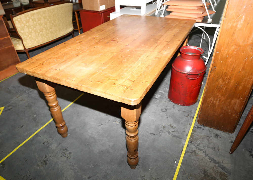 Farmhouse Style Pine Dining Table
