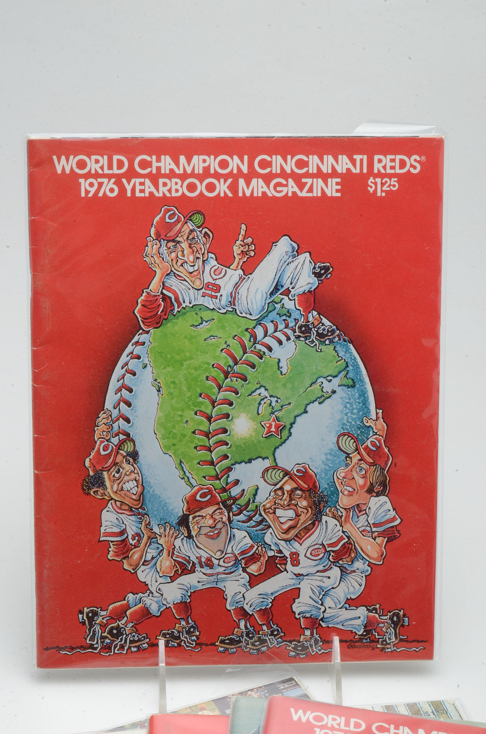 Six 1970s Cincinnati Reds Yearbooks