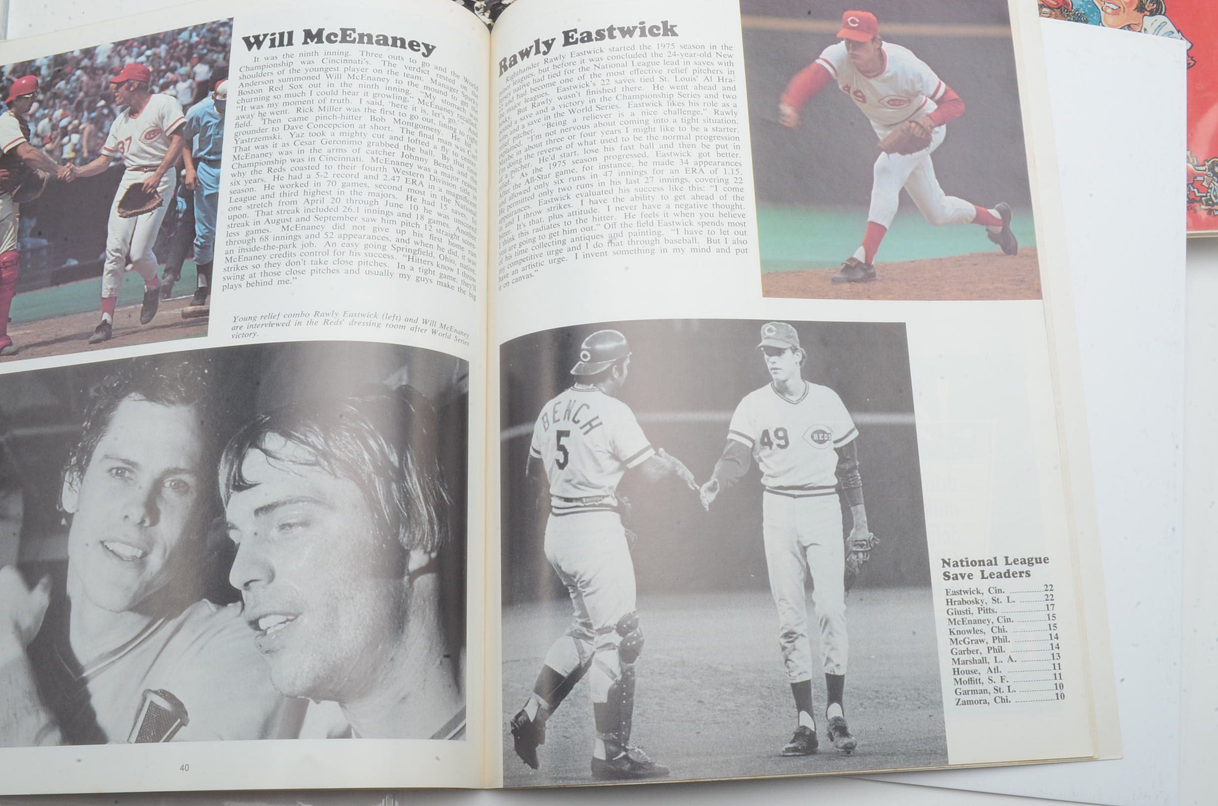 Six 1970s Cincinnati Reds Yearbooks