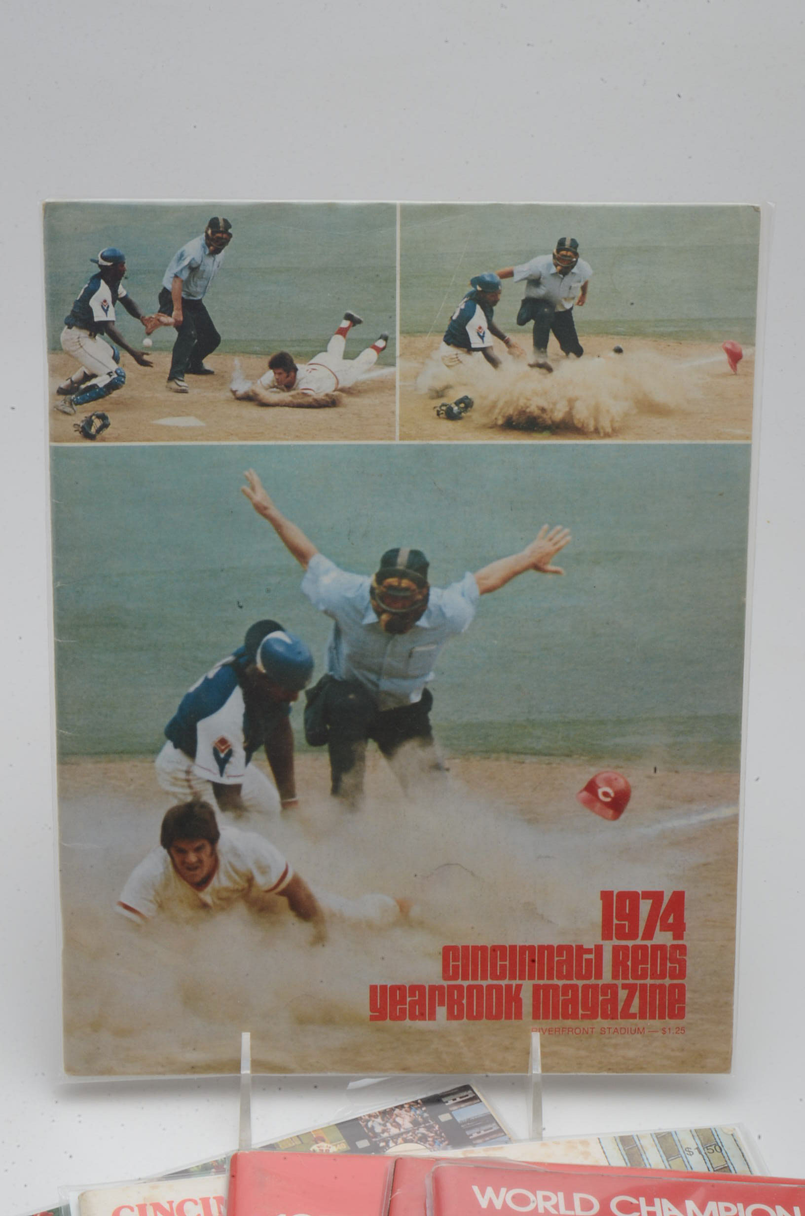 Six 1970s Cincinnati Reds Yearbooks