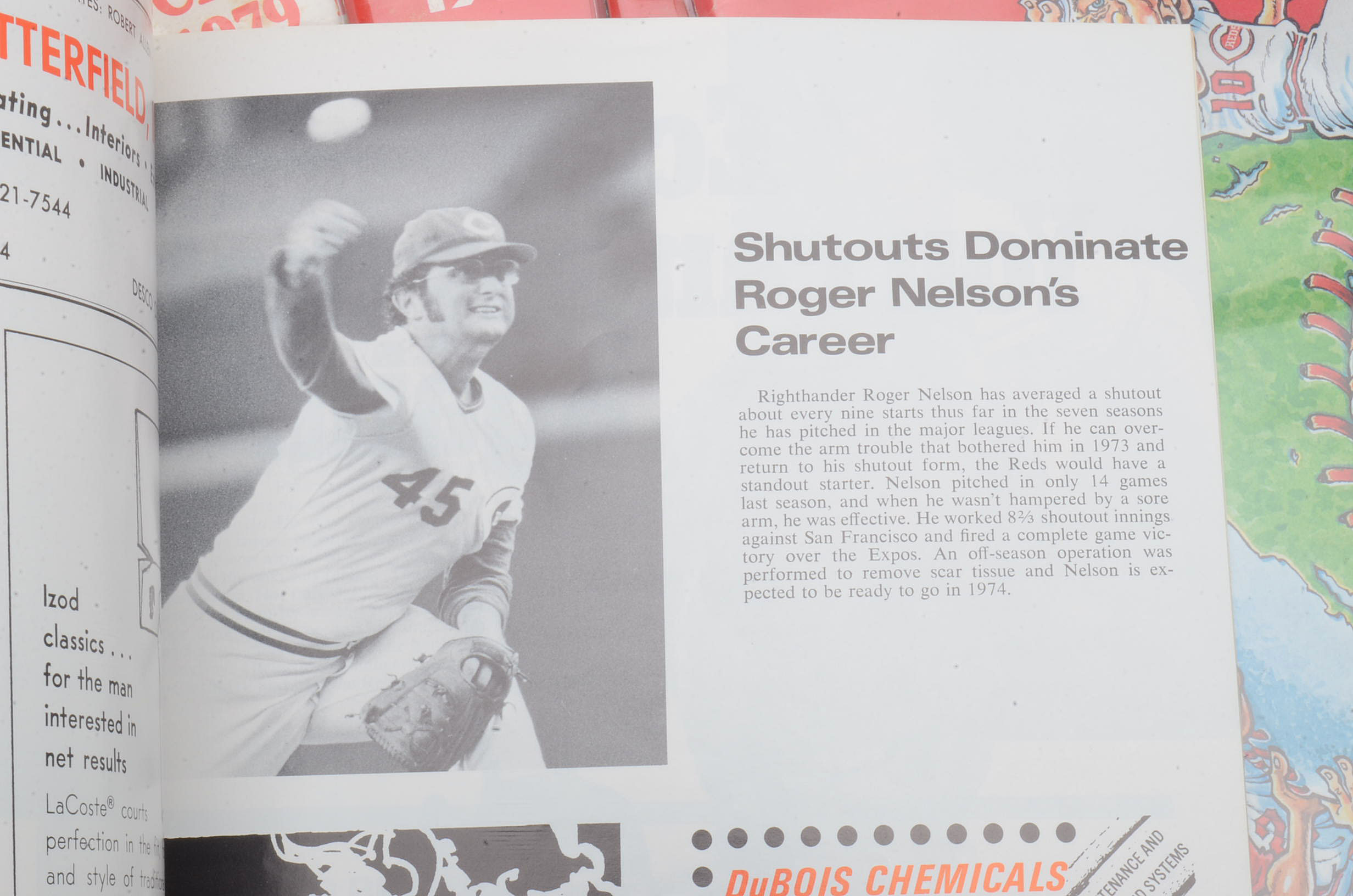 Six 1970s Cincinnati Reds Yearbooks