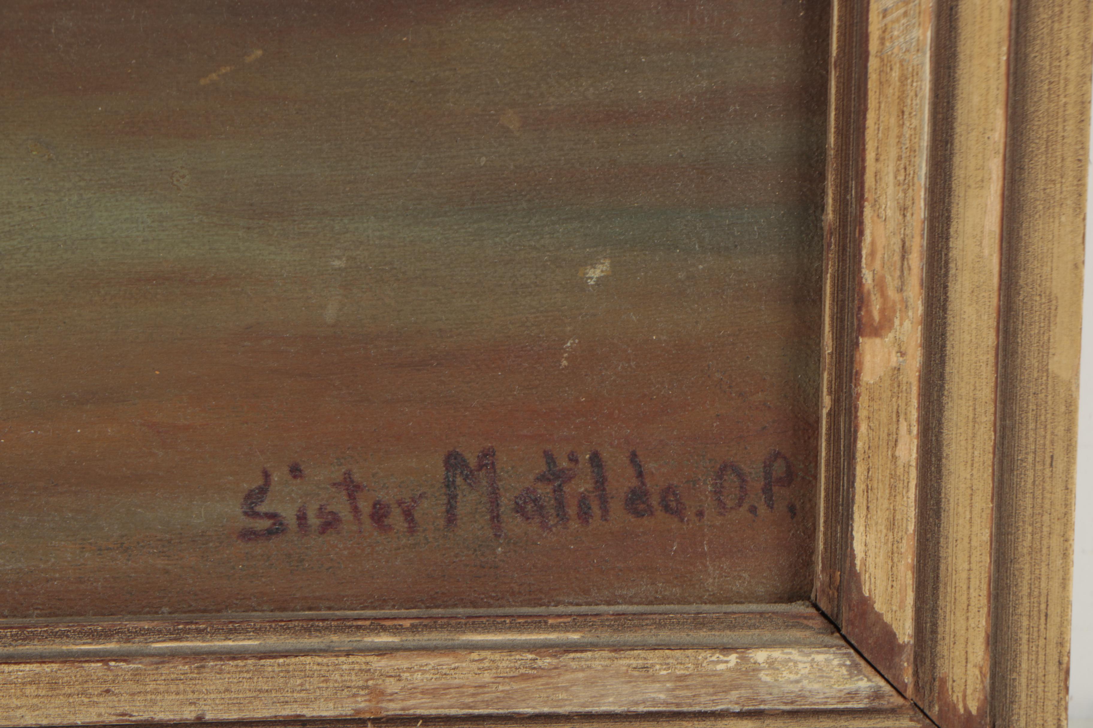 Sister Matilda Oil Floral Bouquet Painting