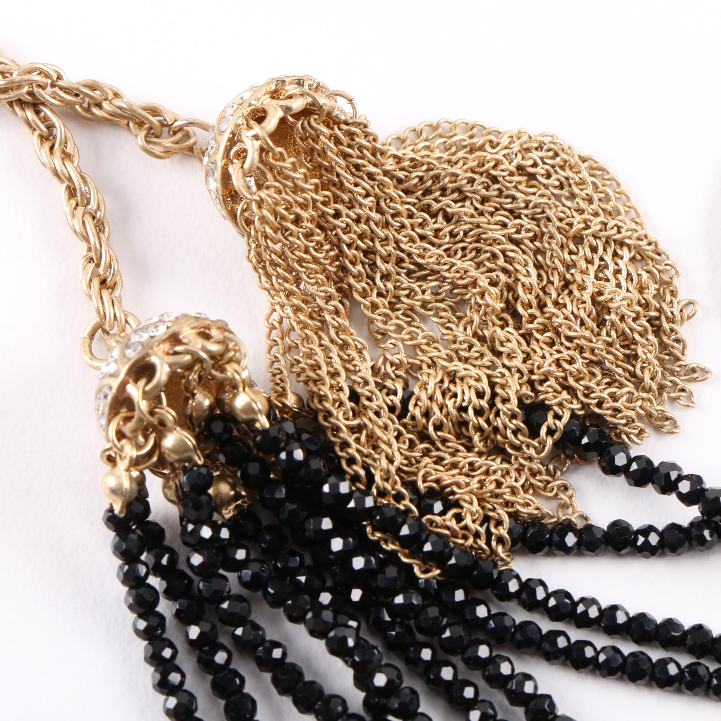 Gold Toned Jewelry Selection Including Troy Burch