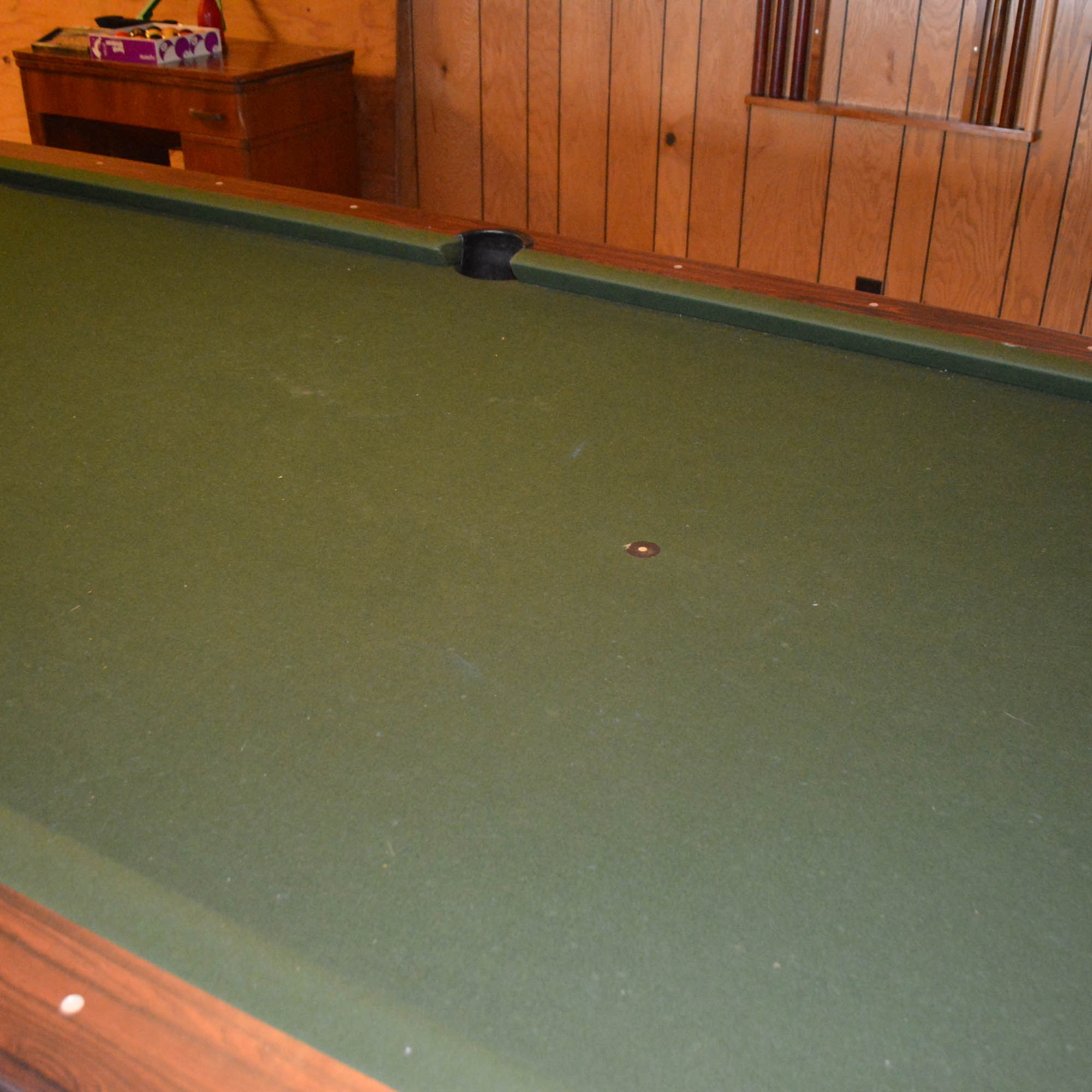 Vintage Steepleton Billiards Table with Accessories