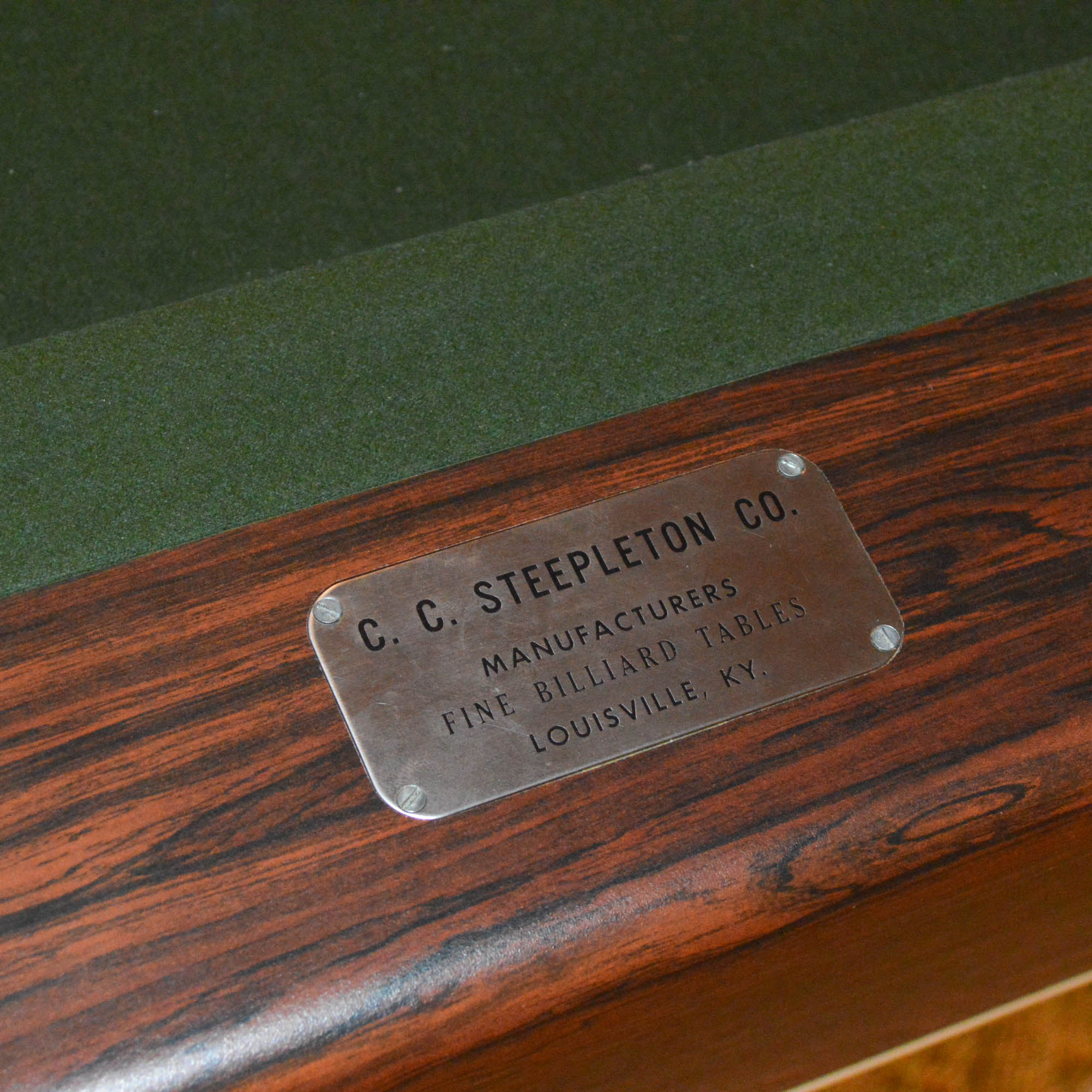 Vintage Steepleton Billiards Table with Accessories